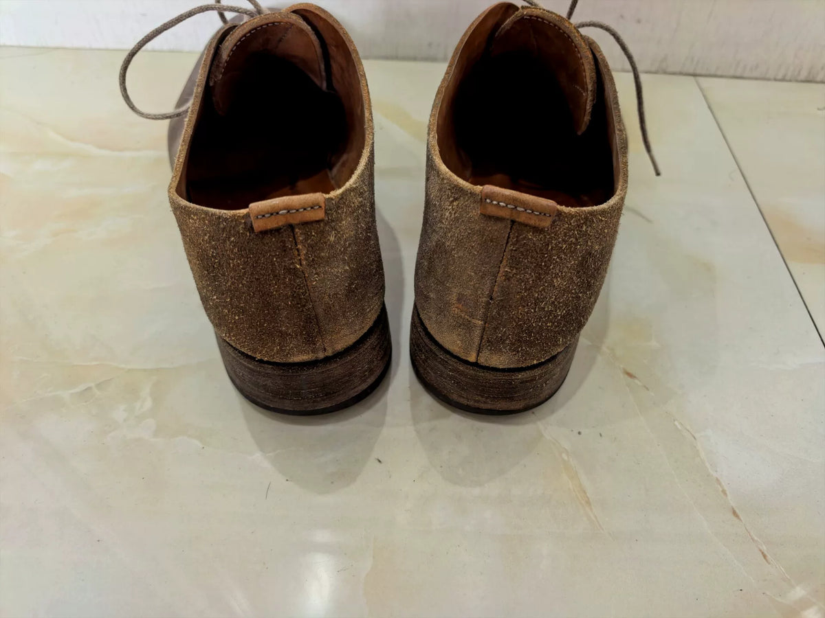 M.A+ One-Piece Upturned Toe Derby Leather Shoes