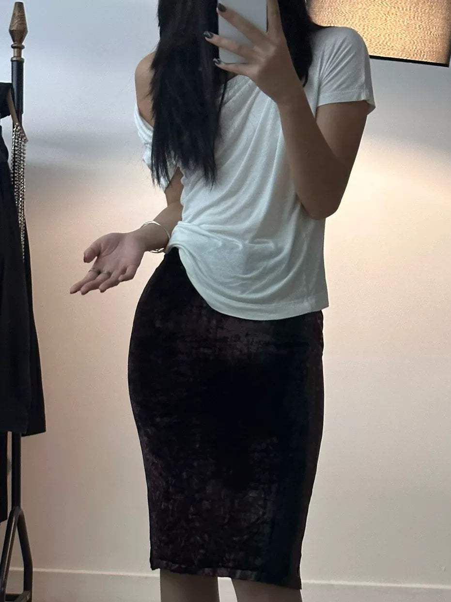 Maison Martin Margiela Red Wine Blackberry · Velvet Skirt