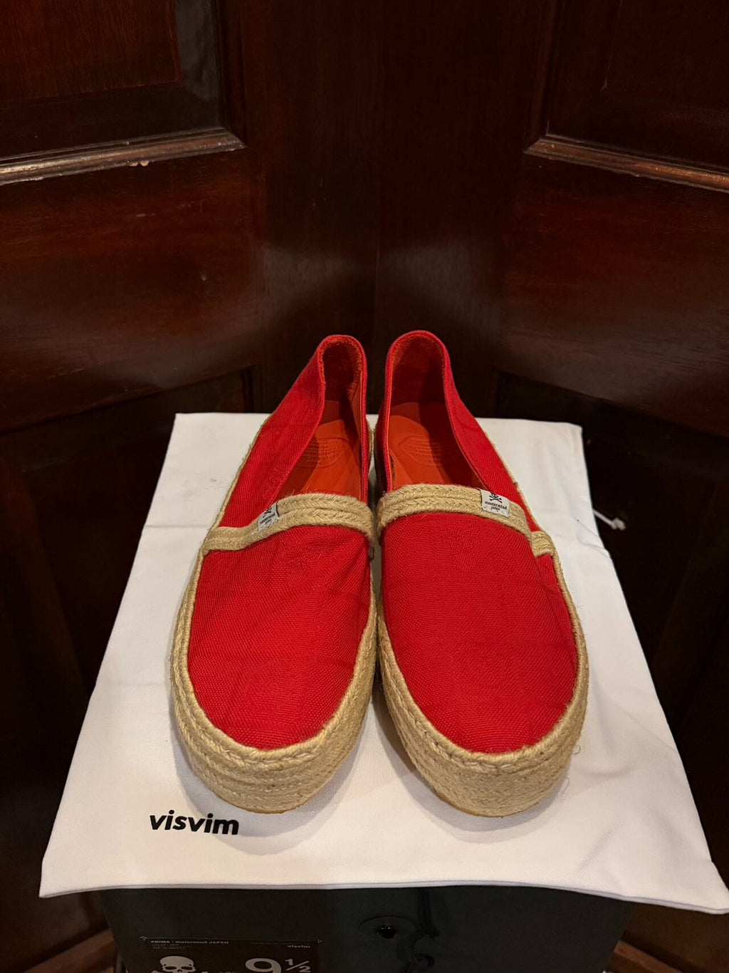 mastermind Japan × VISVIM SS12 Red Prima Thick-Sole Woven Linen Boots