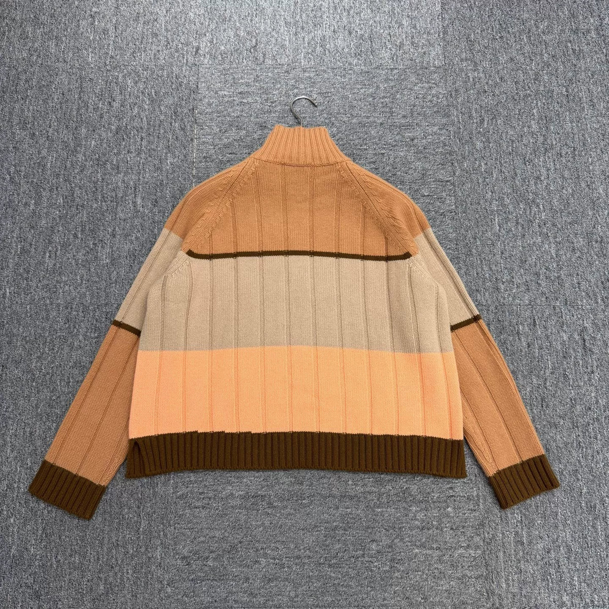 Loro Piana BABYCASHMERE Three-Color Patchwork Cashmere Knit Sweater