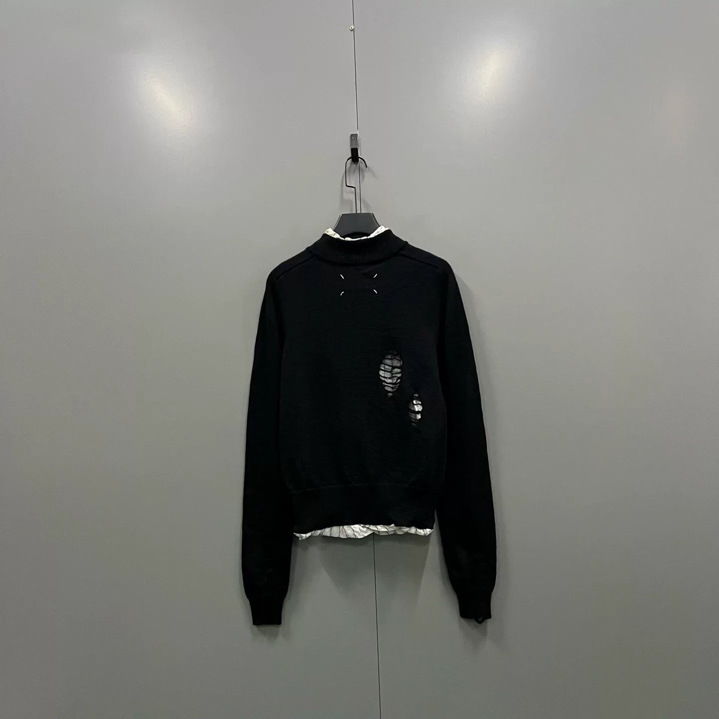 Maison Margiela Distressed Patchwork Knit Sweater