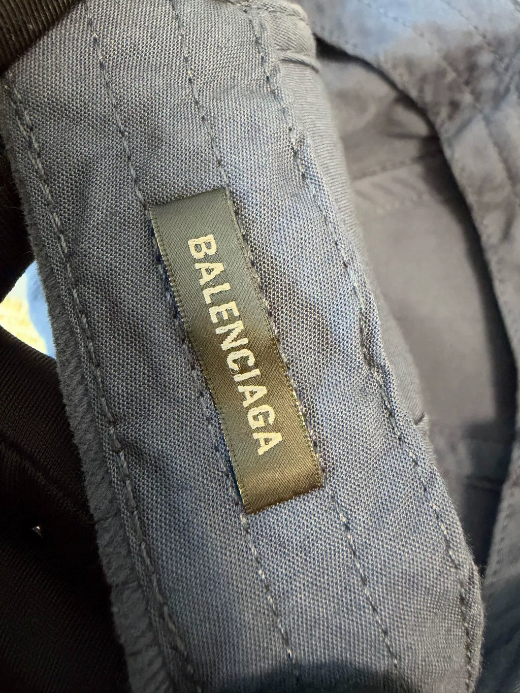 Balenciaga 3B Distressed Blue Baseball Cap
