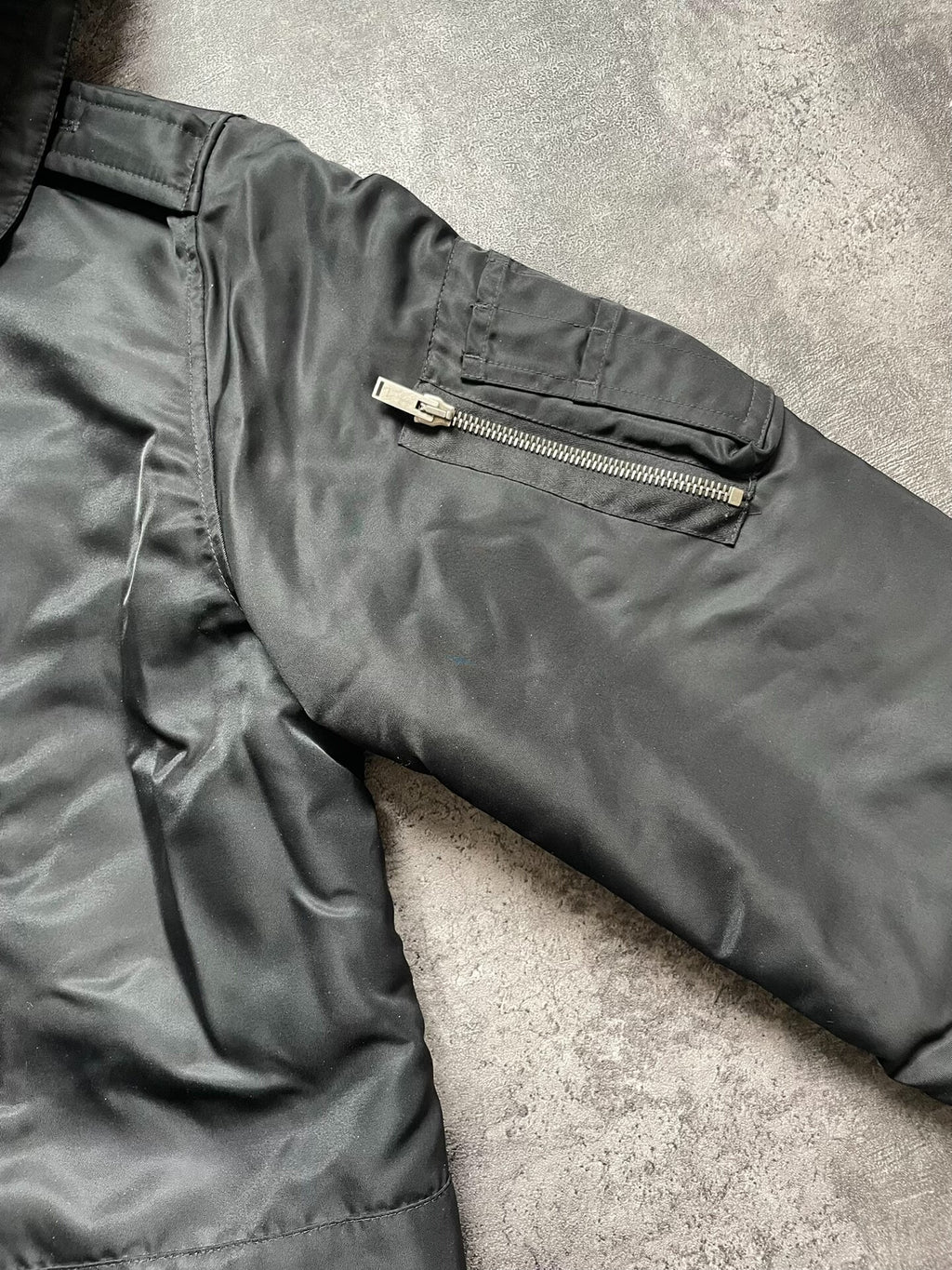 Saint Laurent 18FW Black Nylon Lambswool Parka Coat