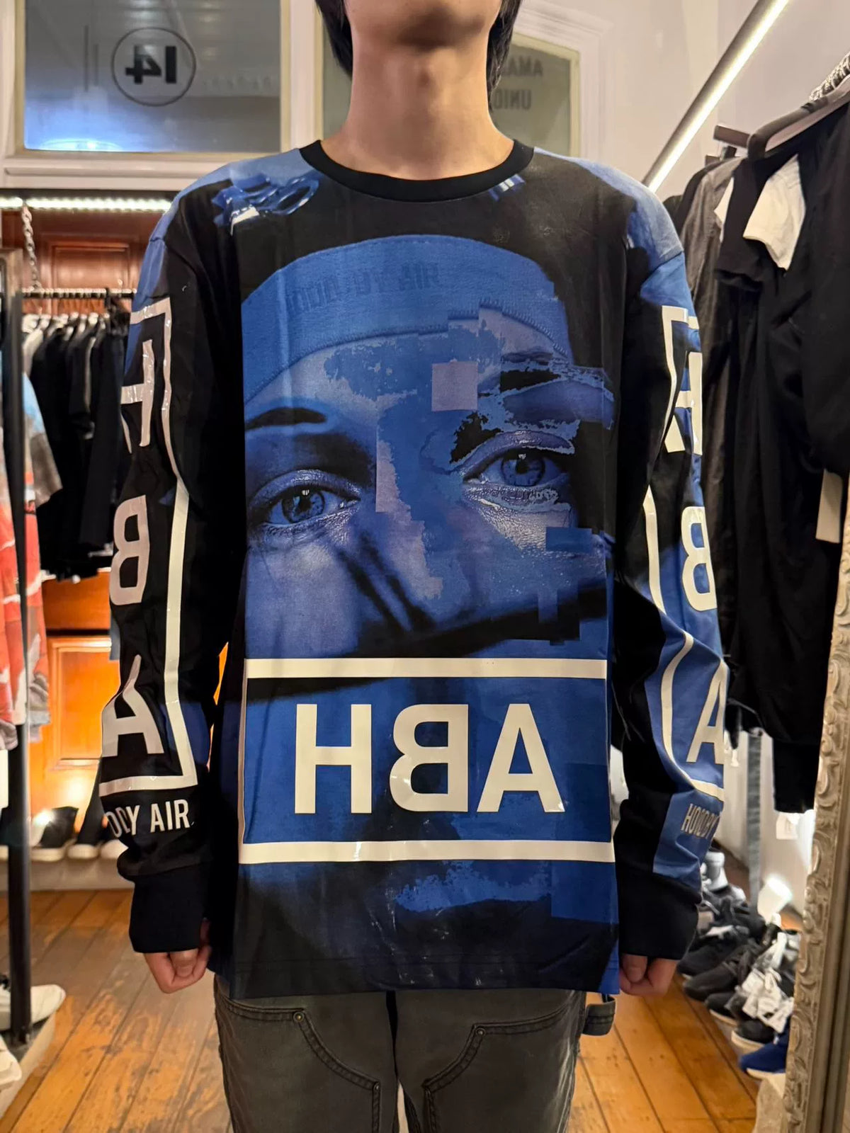 HBA Hood By Air FW15 Black Dreamer Long Sleeve Cotton Tee