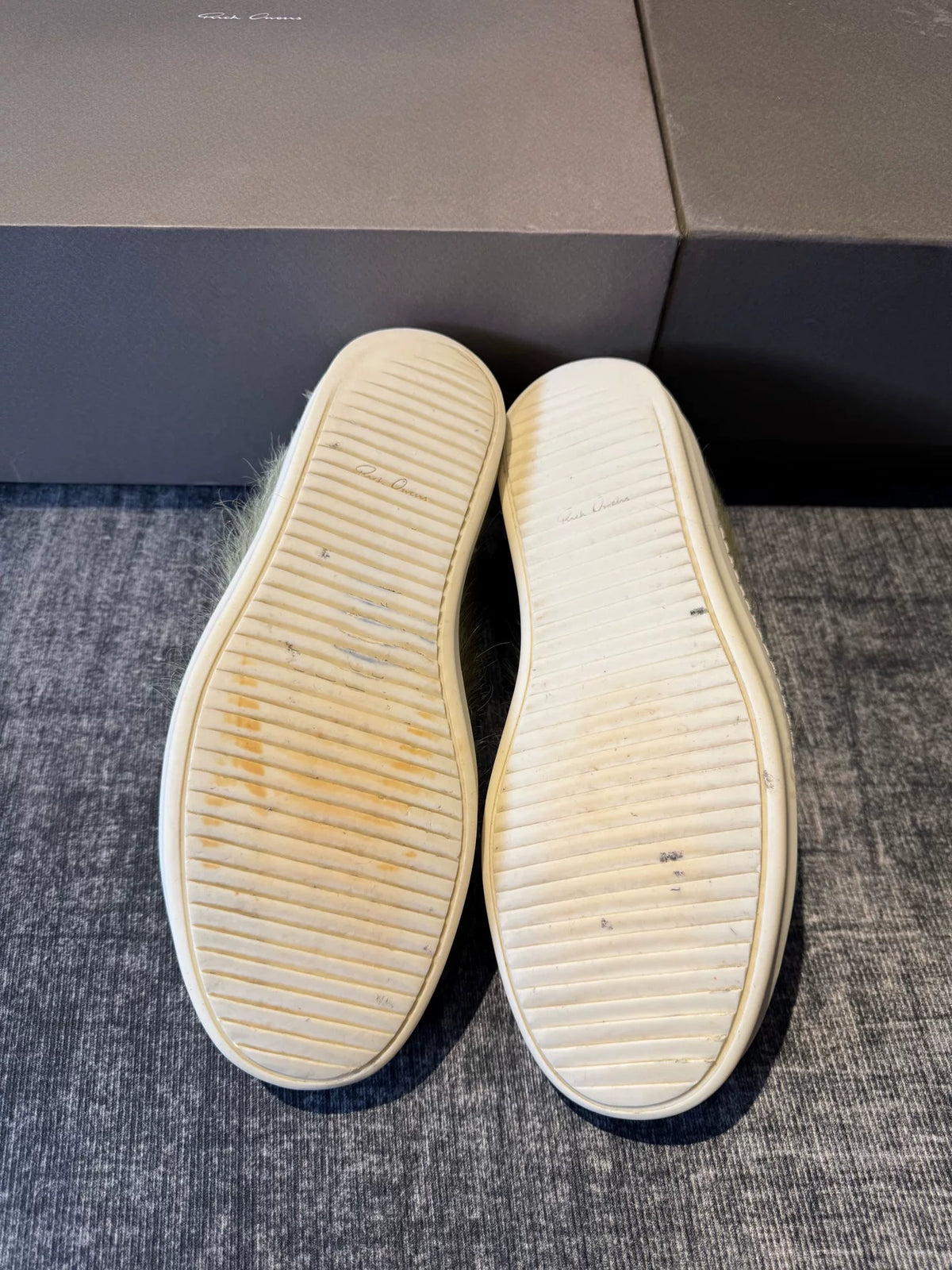 rick owens main line green horsehair Shoes