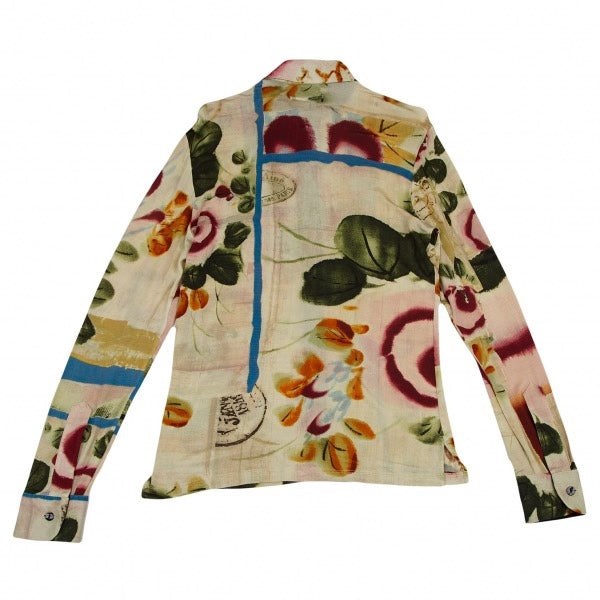 Jean Paul Gaultier Oil-Painted Silk Long-Sleeved Shirt