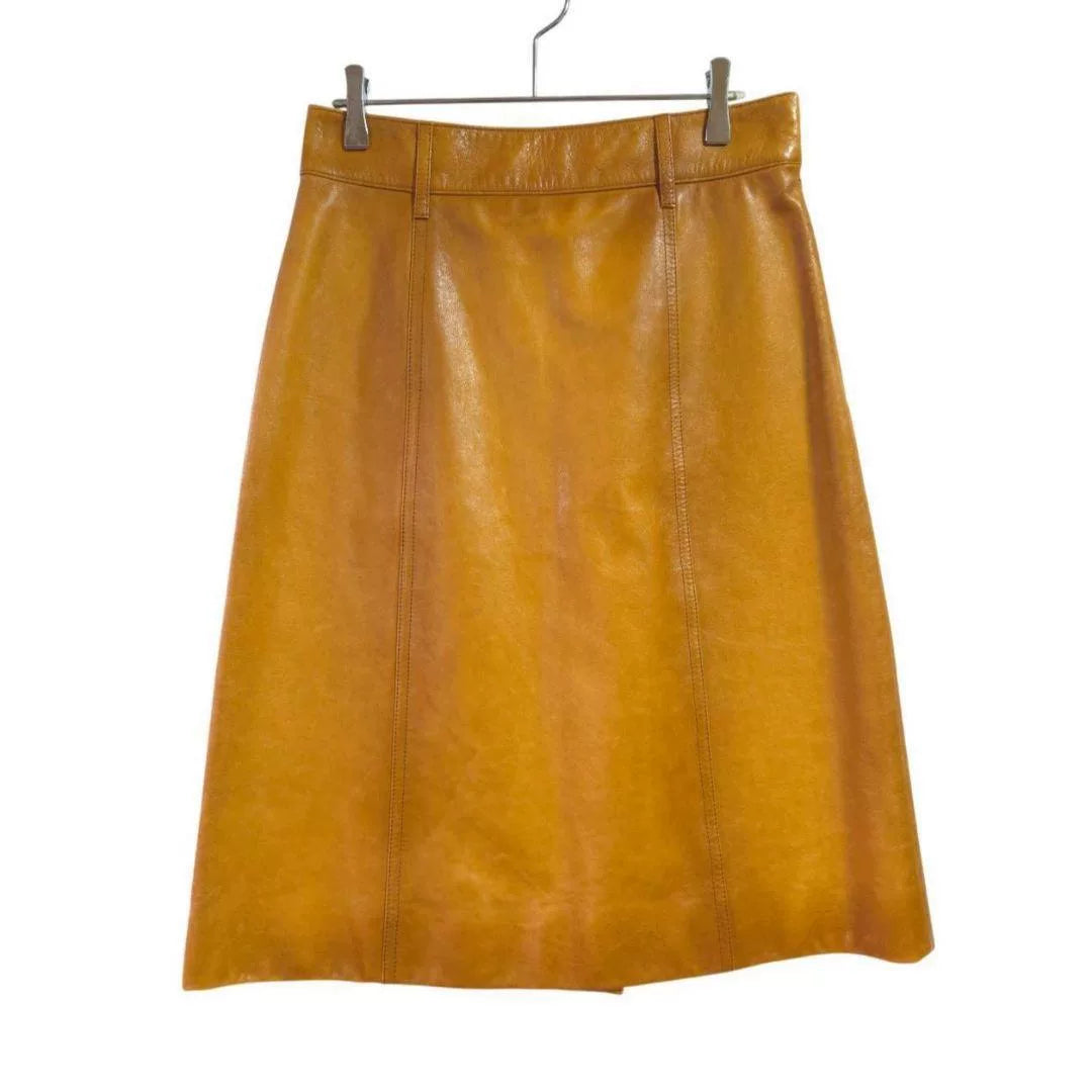 Prada AW17 Distressed Goat Leather Skirt
