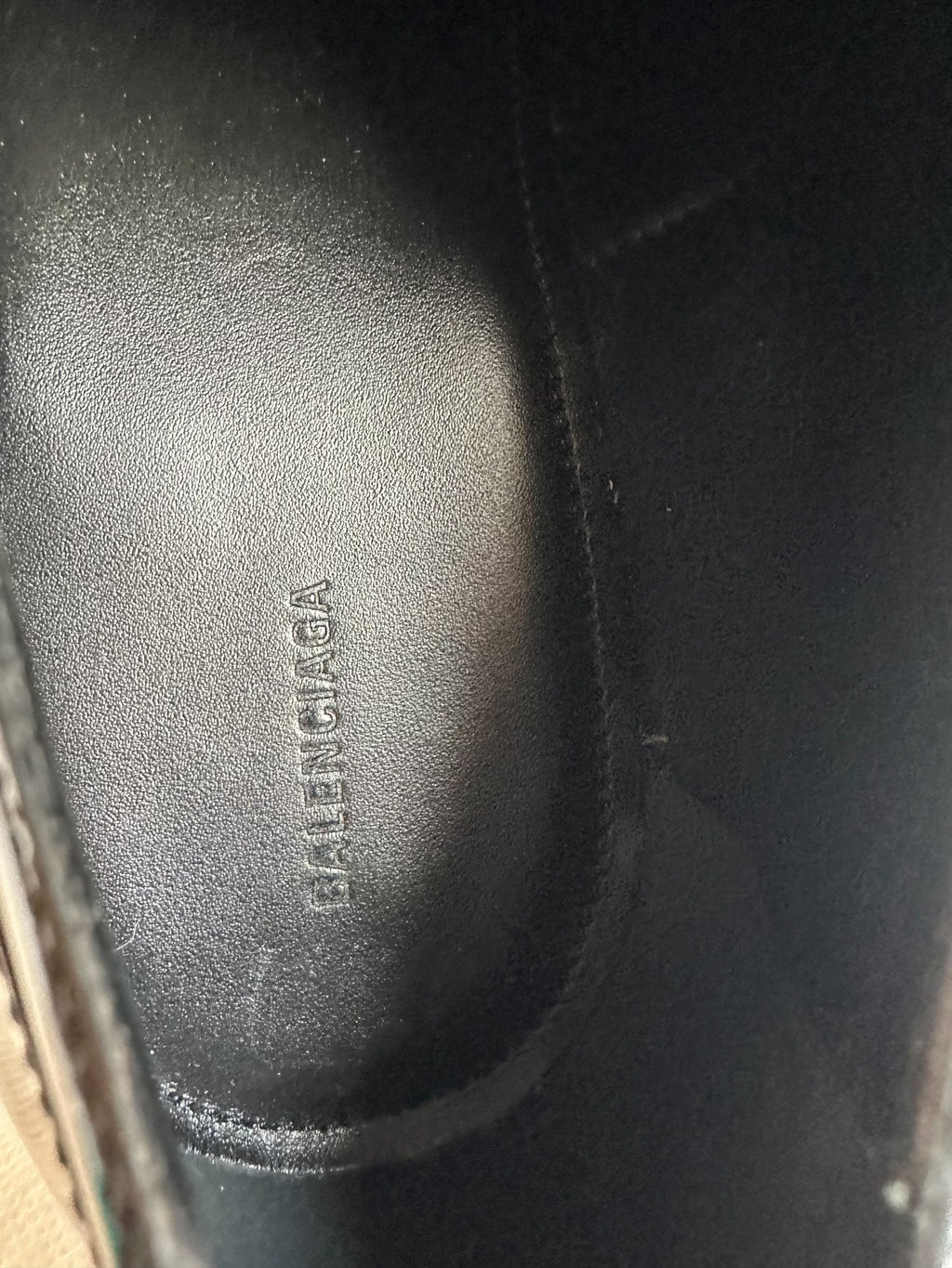 Balenciaga Black Patent Leather Crystal-Heel Lace-Up Shoes