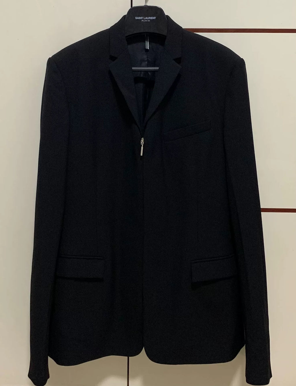 Dior Homme 13FW Runway Black Zip Wool Suit