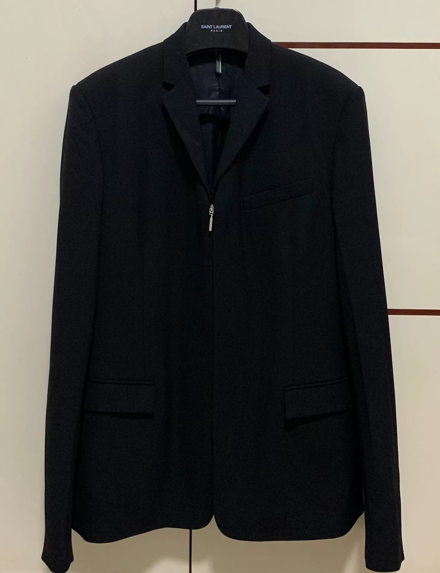 Dior Homme 13FW Runway Black Zip Wool Suit