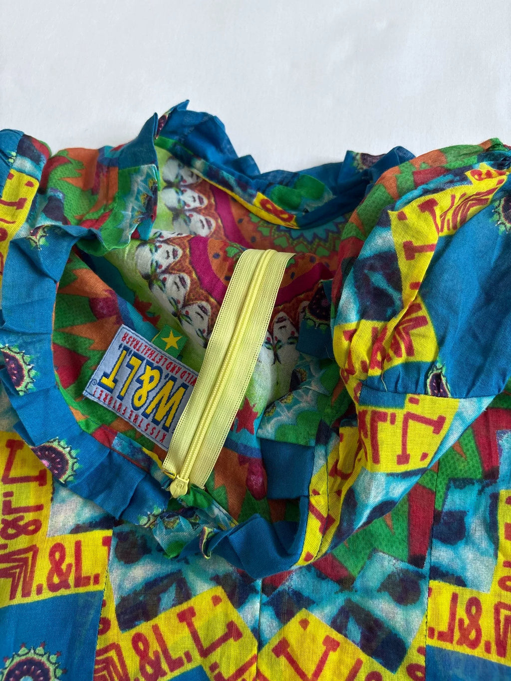 Walter van Beirendonck showpiece psychedelic printed dress W&LT vintage 1997 showpiece