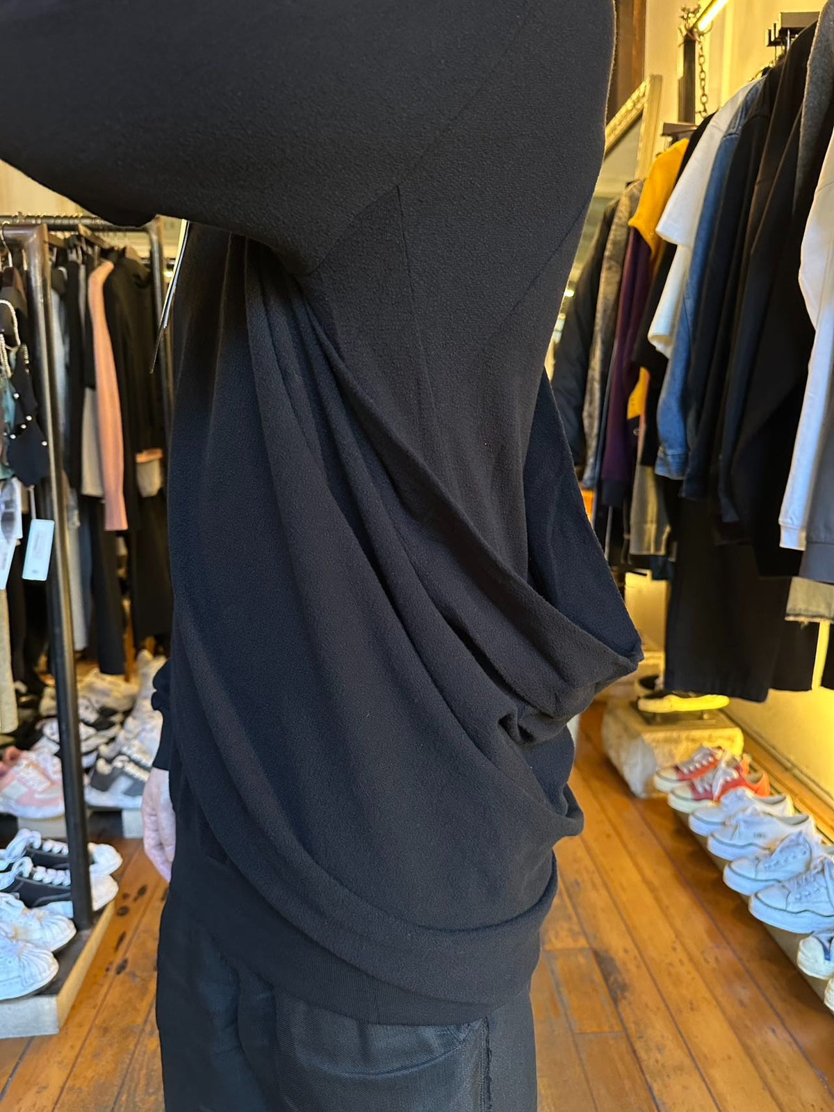 Julius SS17 Knives Black Double-Layer Cotton Sweatshirt