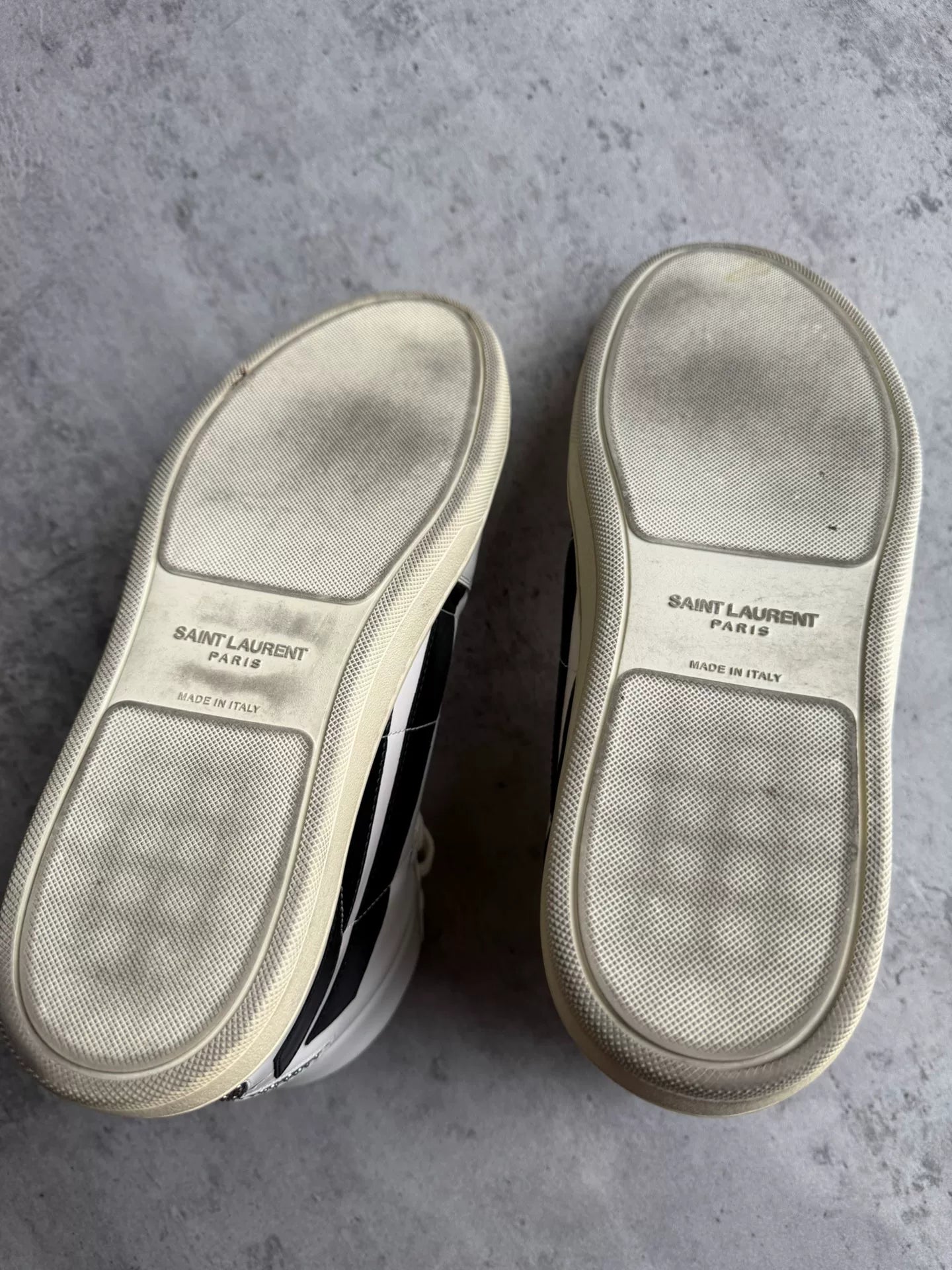Saint Laurent Paris 16AW Geometric Patchwork Star Stud High-Top Sneakers by Hedi Slimane