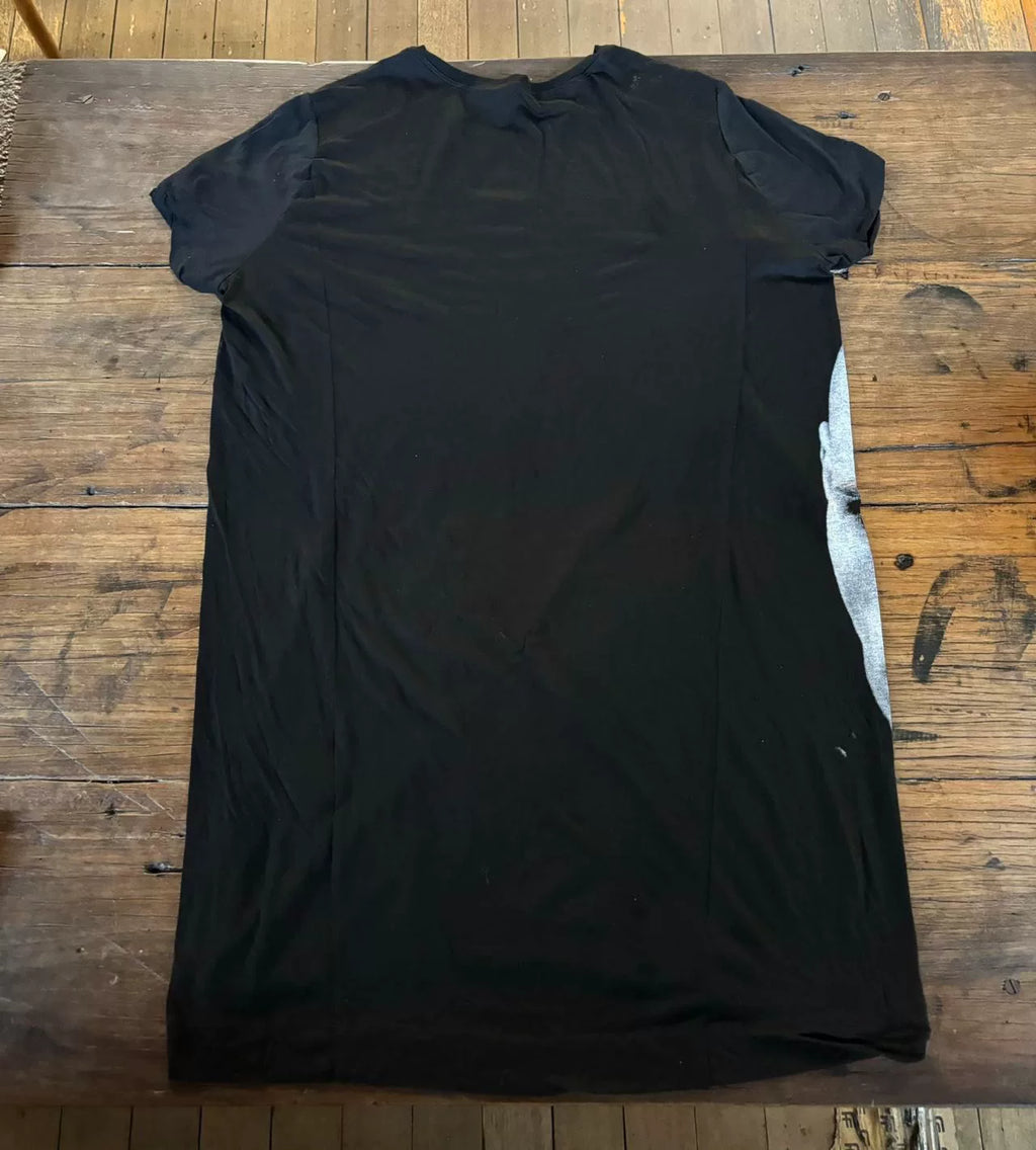 Julius SS16 Black Male Model Print Silk Cotton Short Sleeve Top