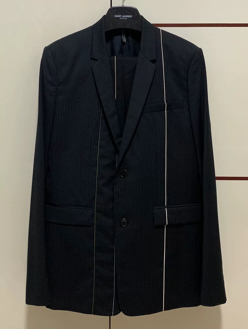 Dior Homme 14FW Runway Striped Wool Suit