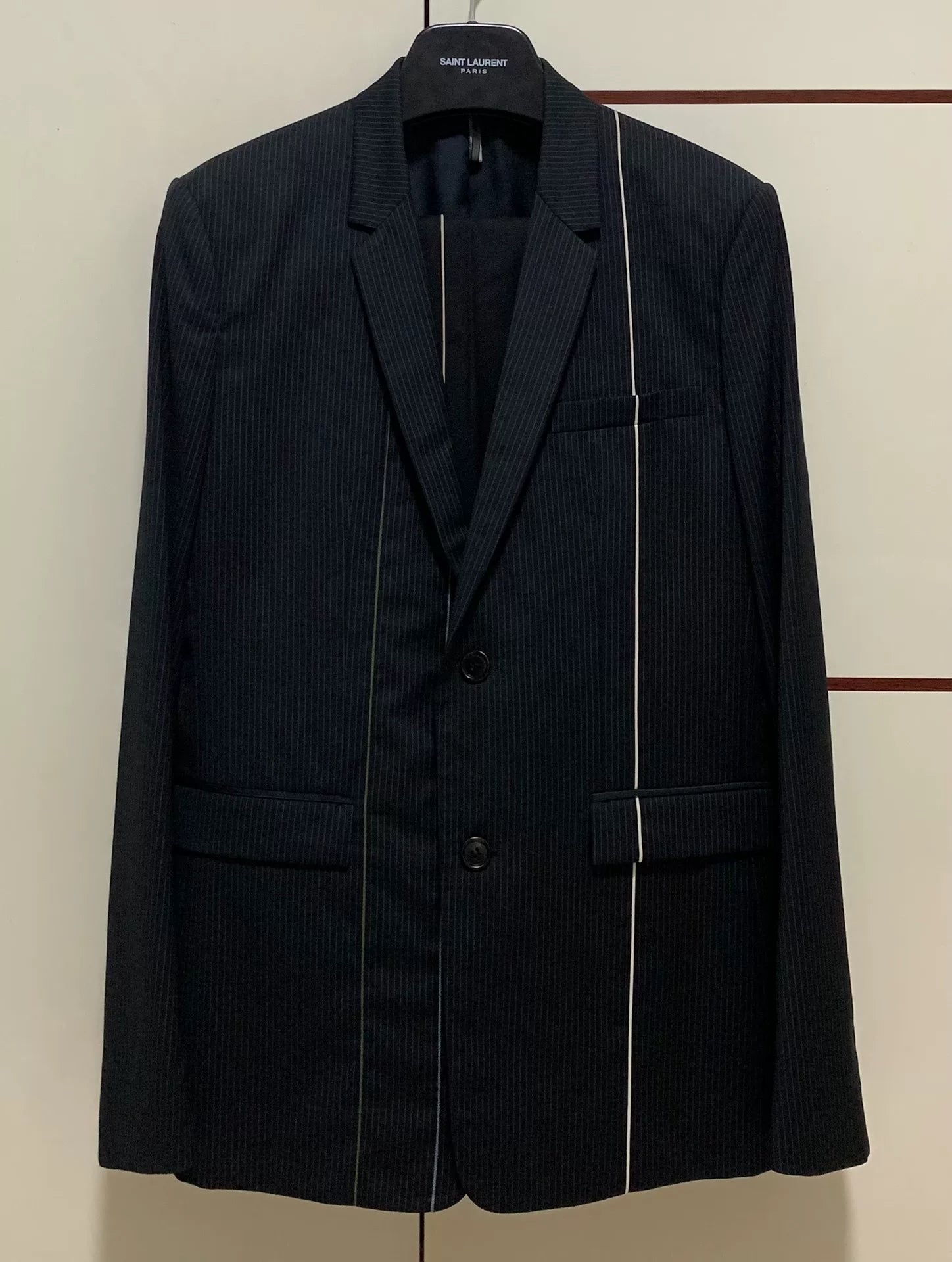 Dior Homme 14FW Runway Striped Wool Suit