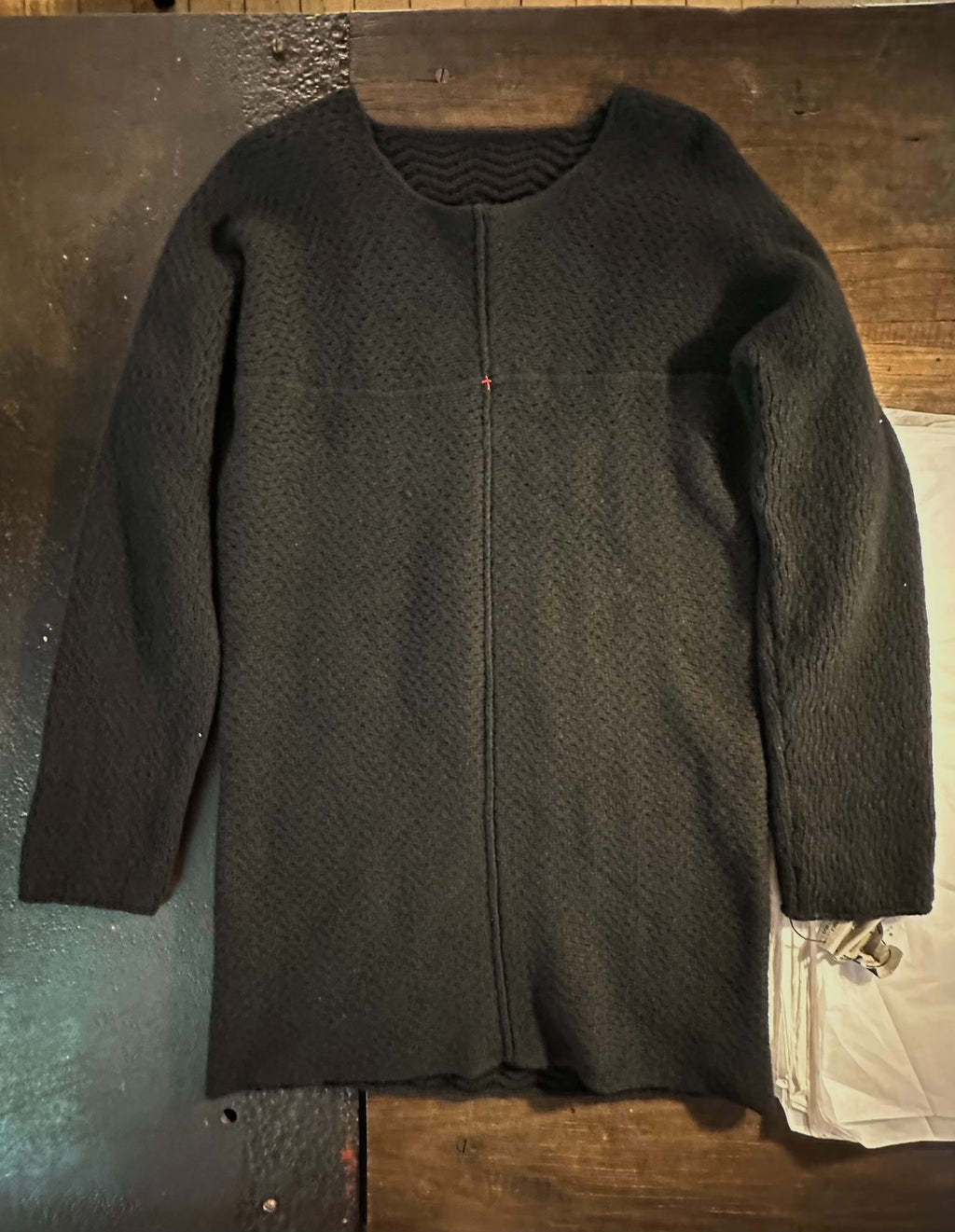 M.A+ FW17 Black Cross Wool Cashmere Crew Neck Sweater