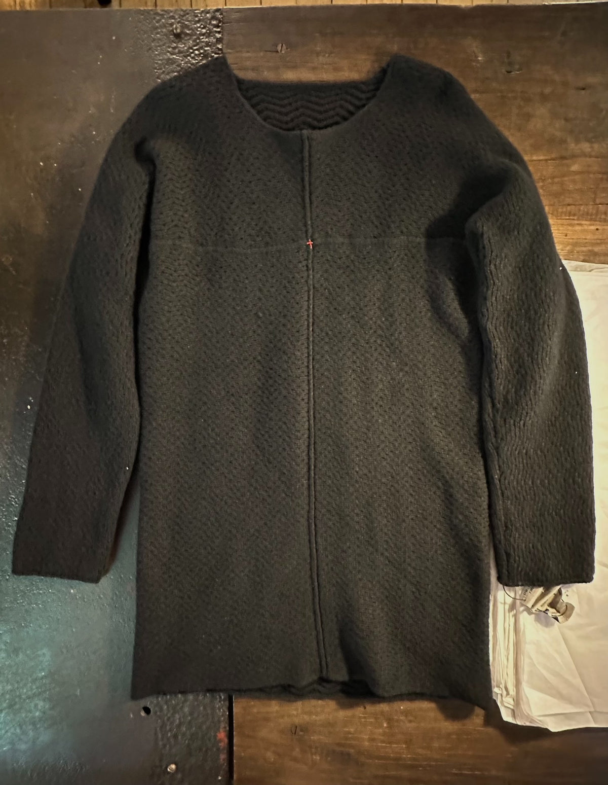 M.A+ FW17 Black Cross Wool Cashmere Crew Neck Sweater