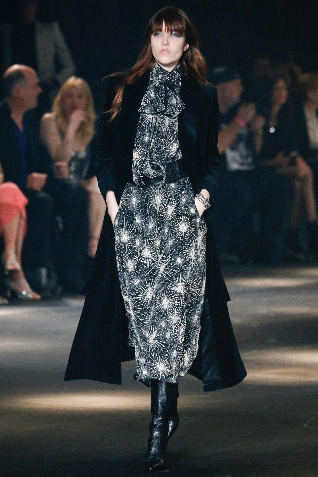 Saint Laurent 16fw Black Cashmere Coat