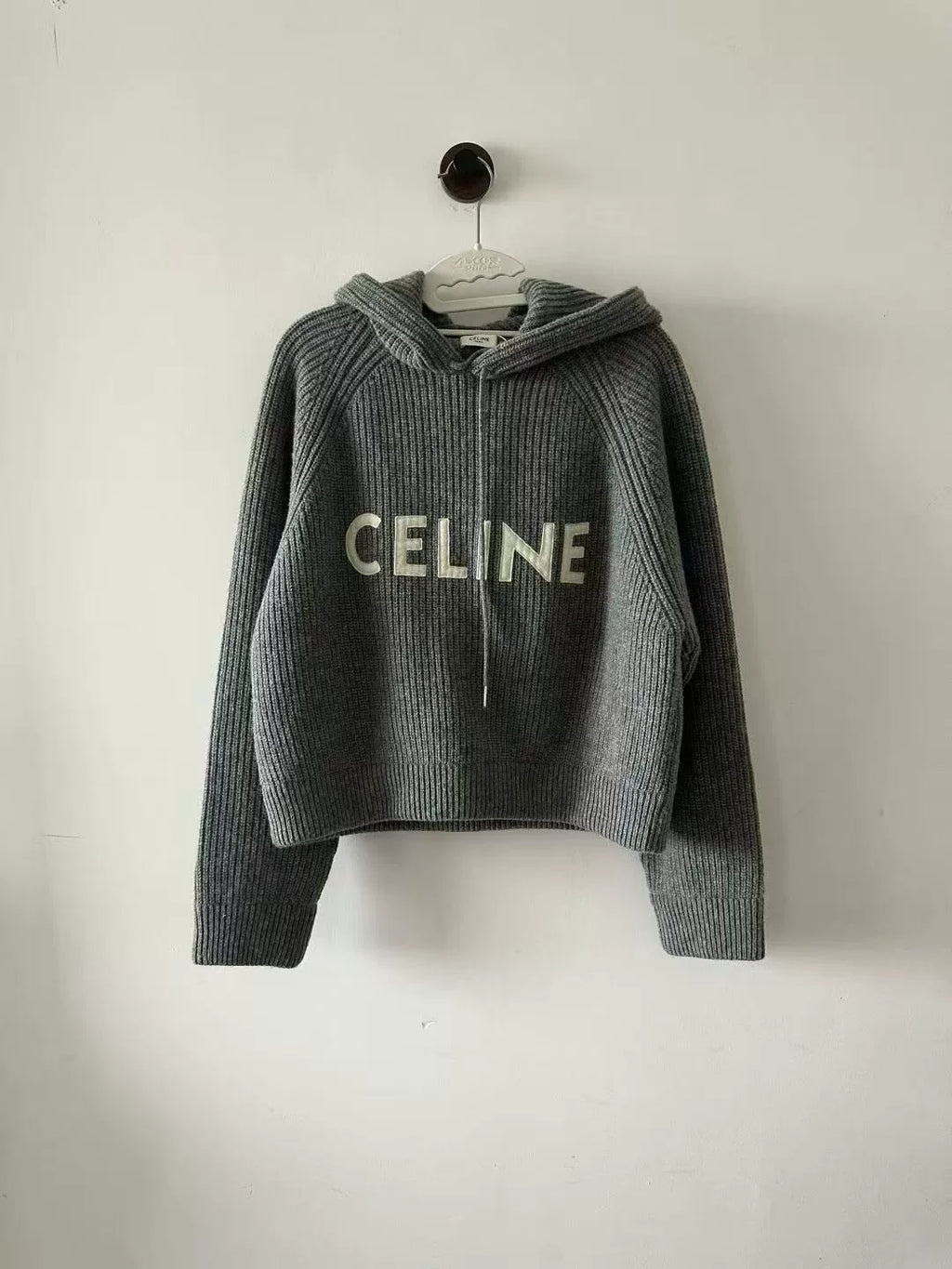Celine Grey Hooded Sweater
