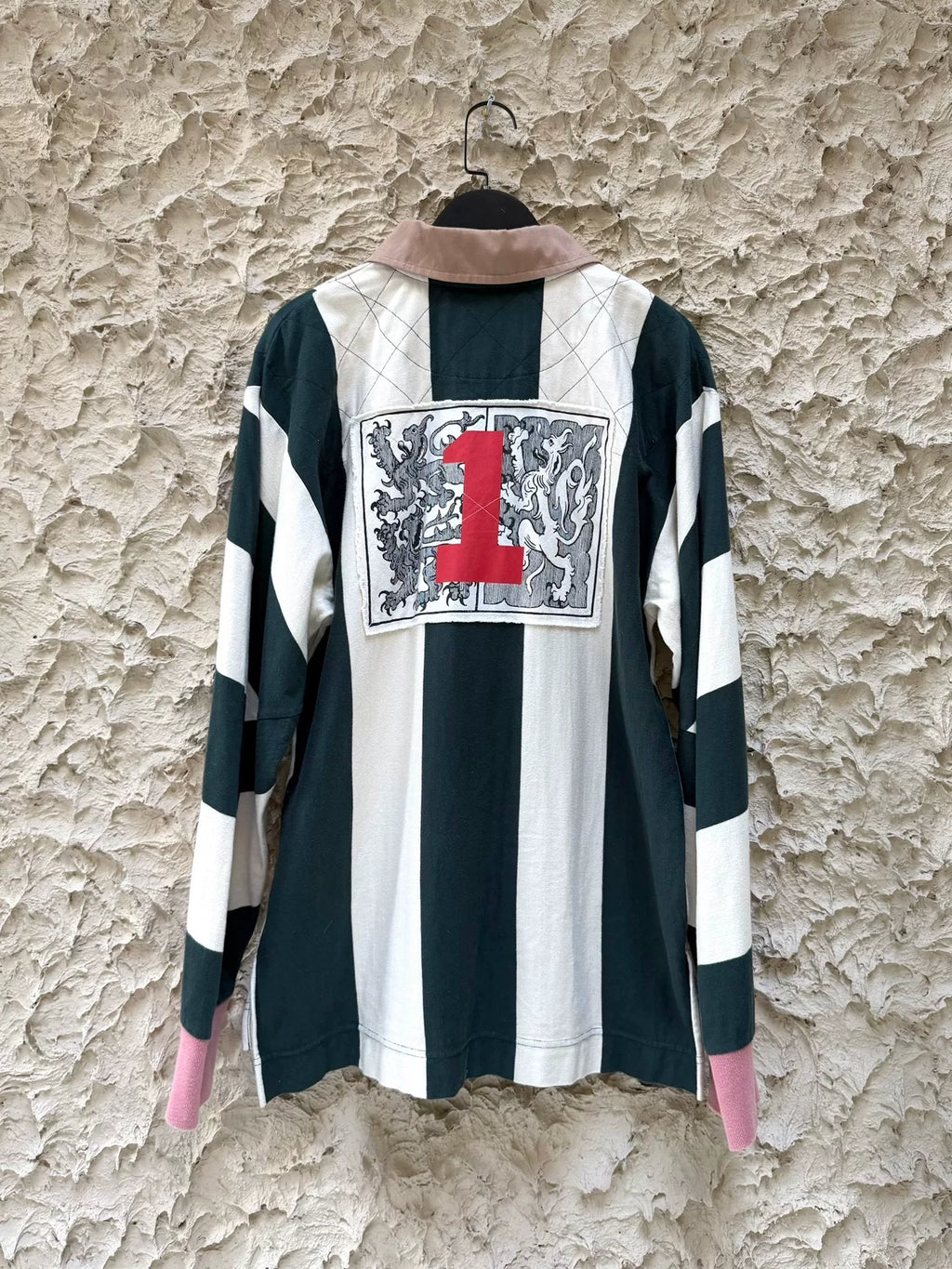 Vivienne Westwood striped patchwork polo shirt