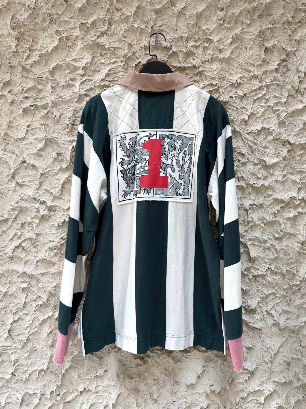 Vivienne Westwood striped patchwork polo shirt