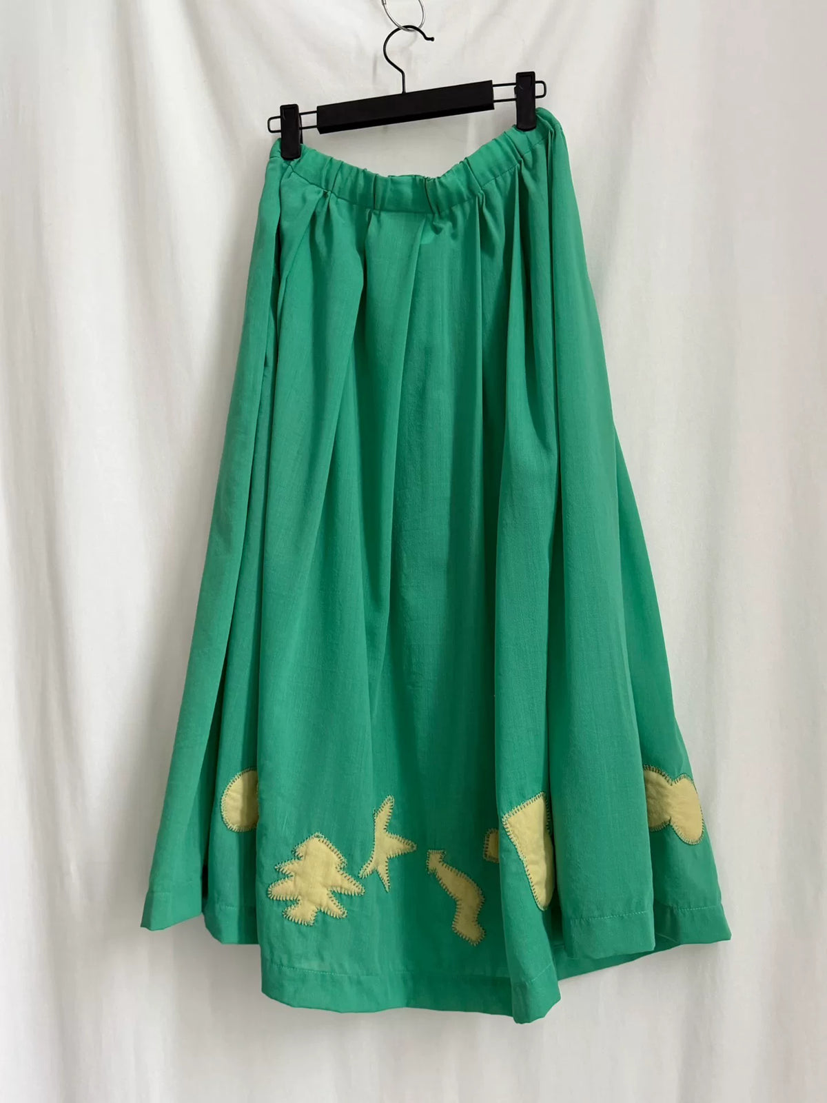 Comme Des Garcons Midi Green Wool Skirt