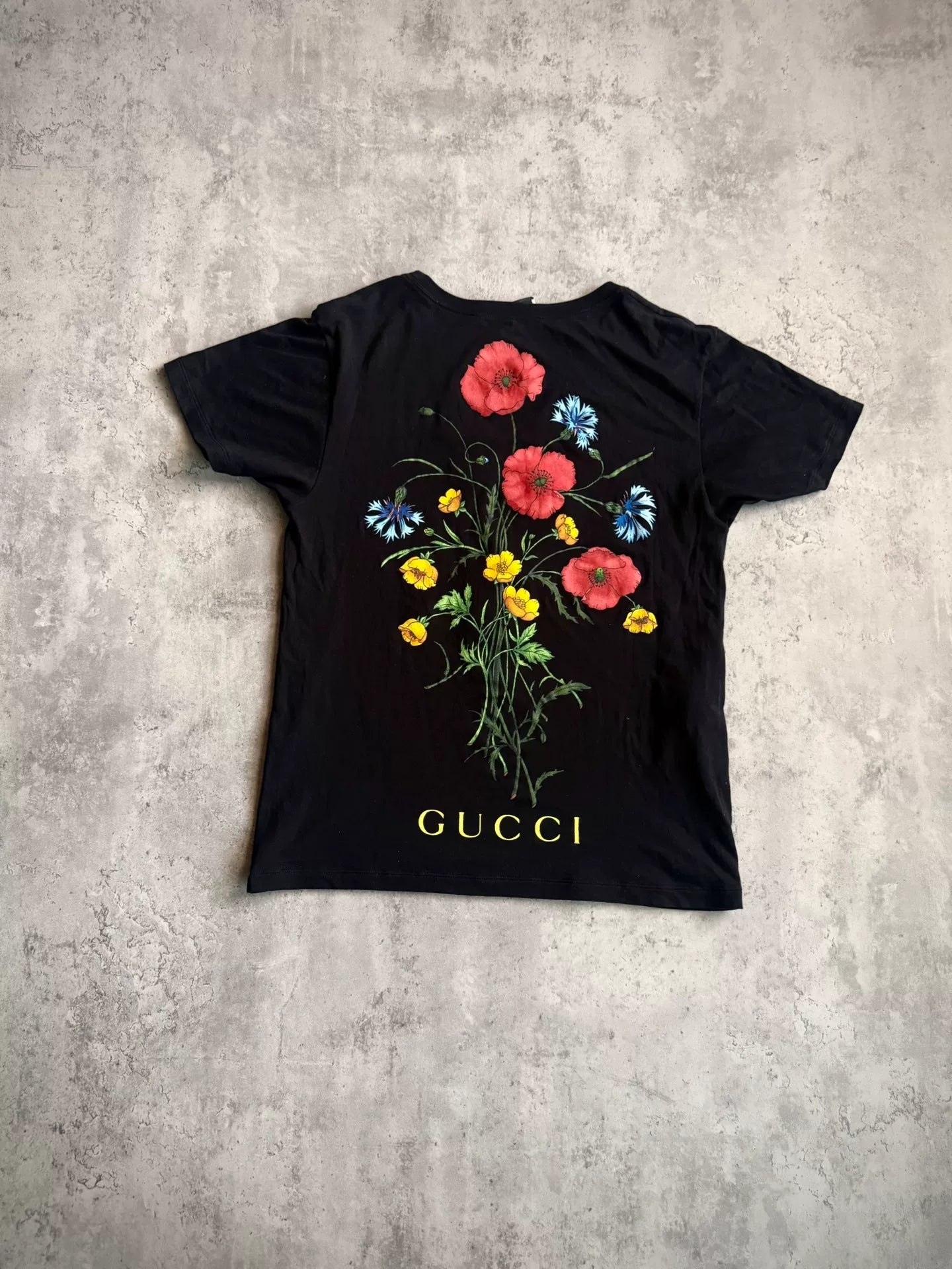 Gucci X Chateau Marmont 19SS Floral Demon Silhouette Short Sleeve T-Shirt
