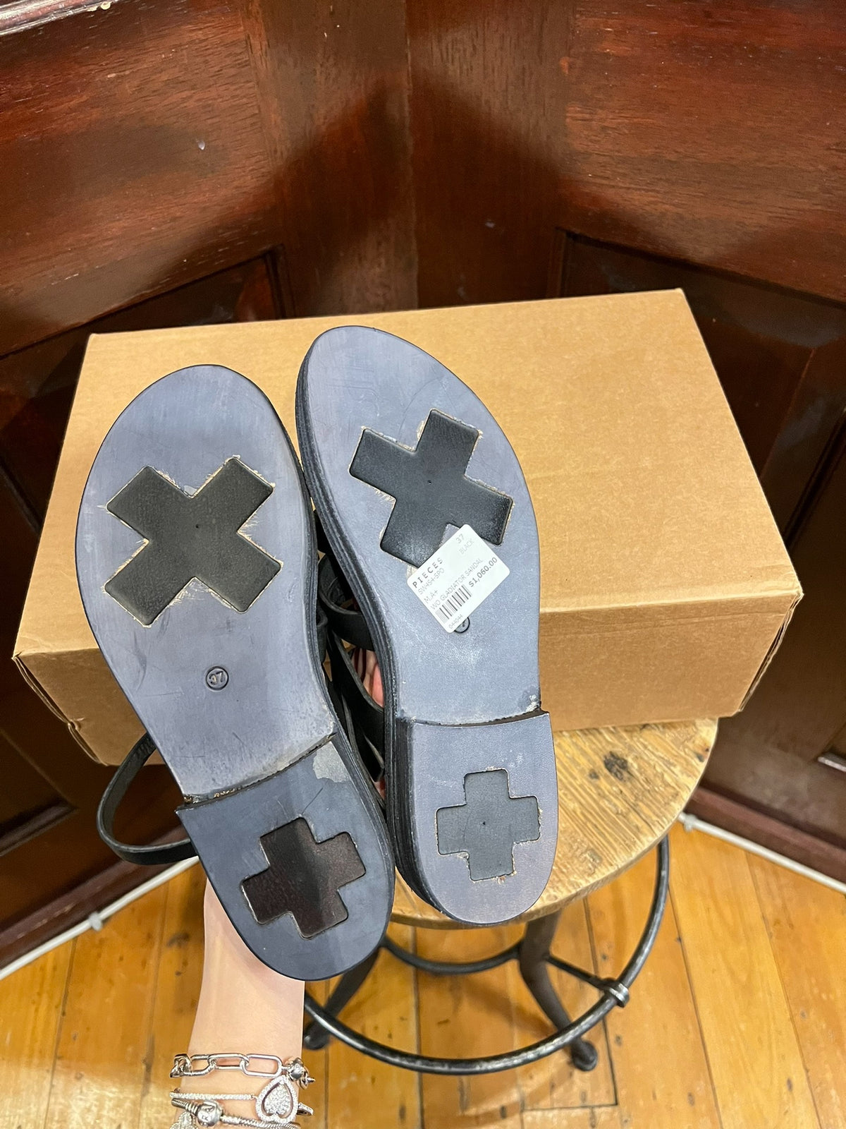 M.A+ Gladiator Leather Sandals