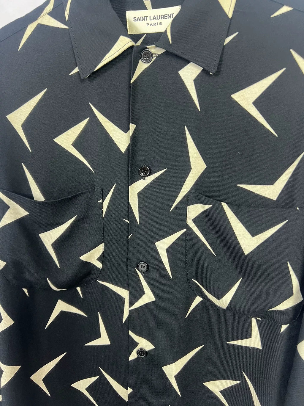 Saint Laurent 15FW Boomerang Print Button-Up Shirt