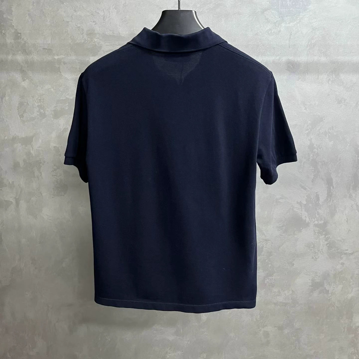 Miu Miu Blue Letter Embroidery Polo Top