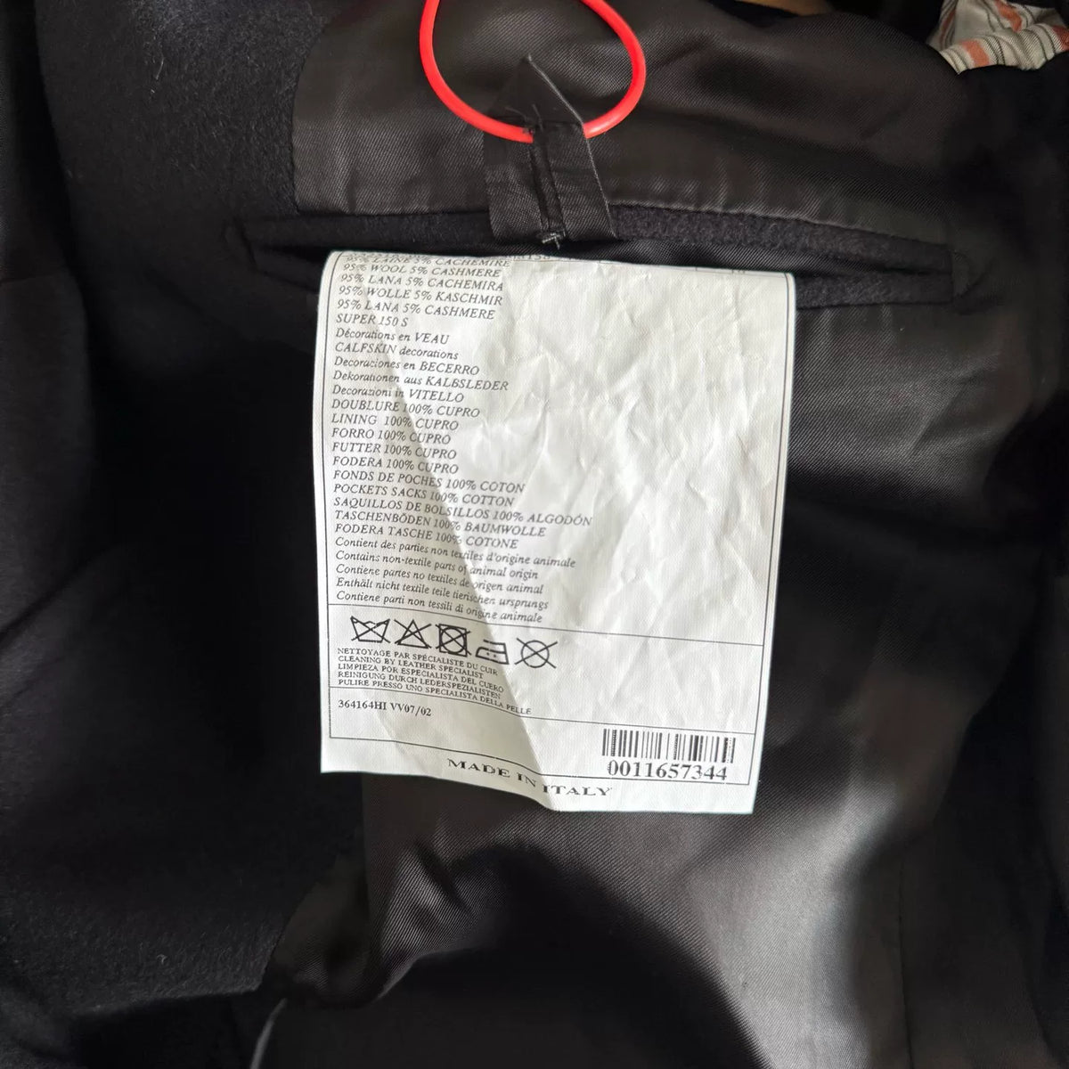 Hermes Pieced Leather Cashmere Coat
