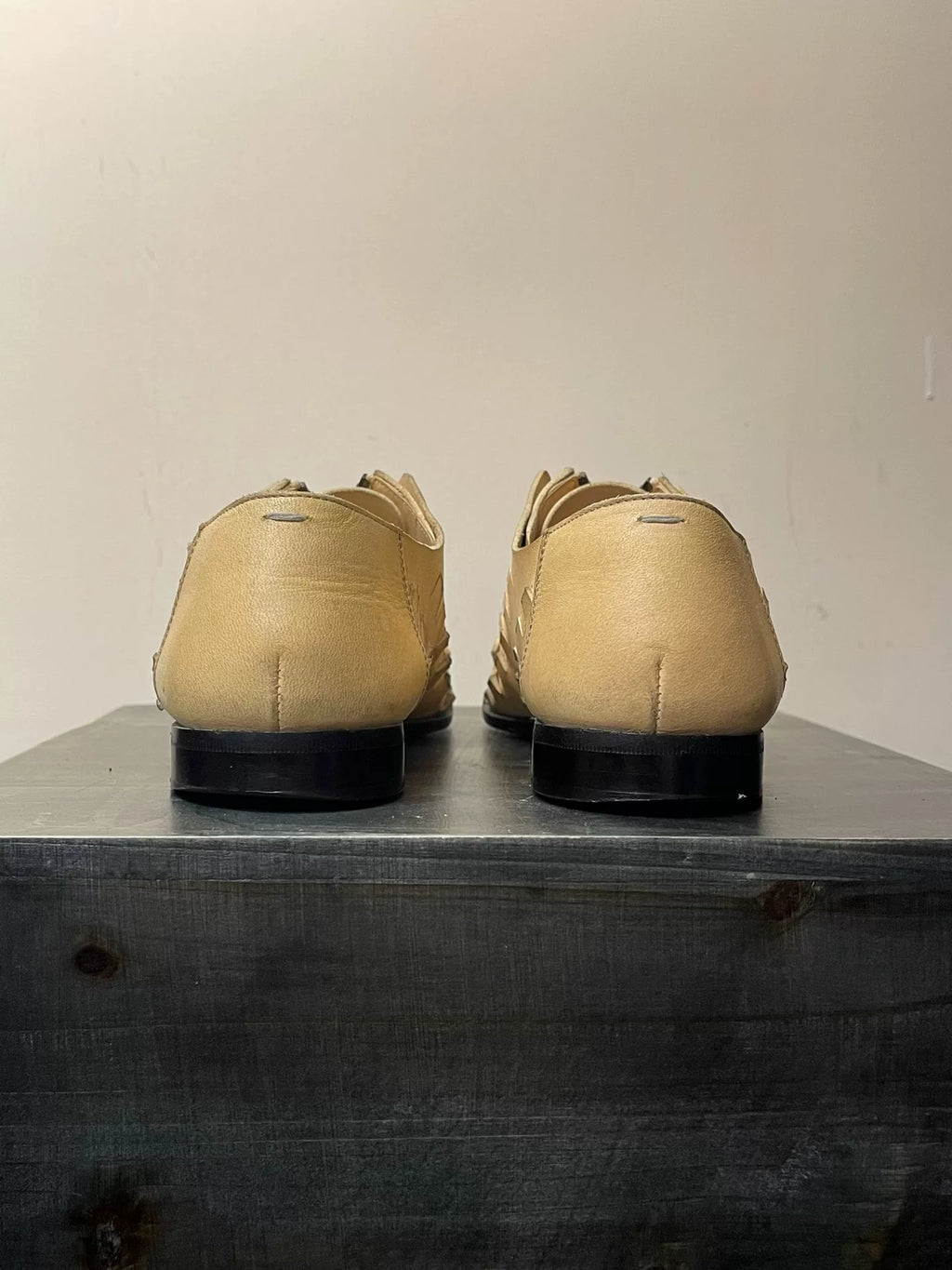 Maison Martin Margiela Cut‑out Hollow‑out Zipper Leather Shoes