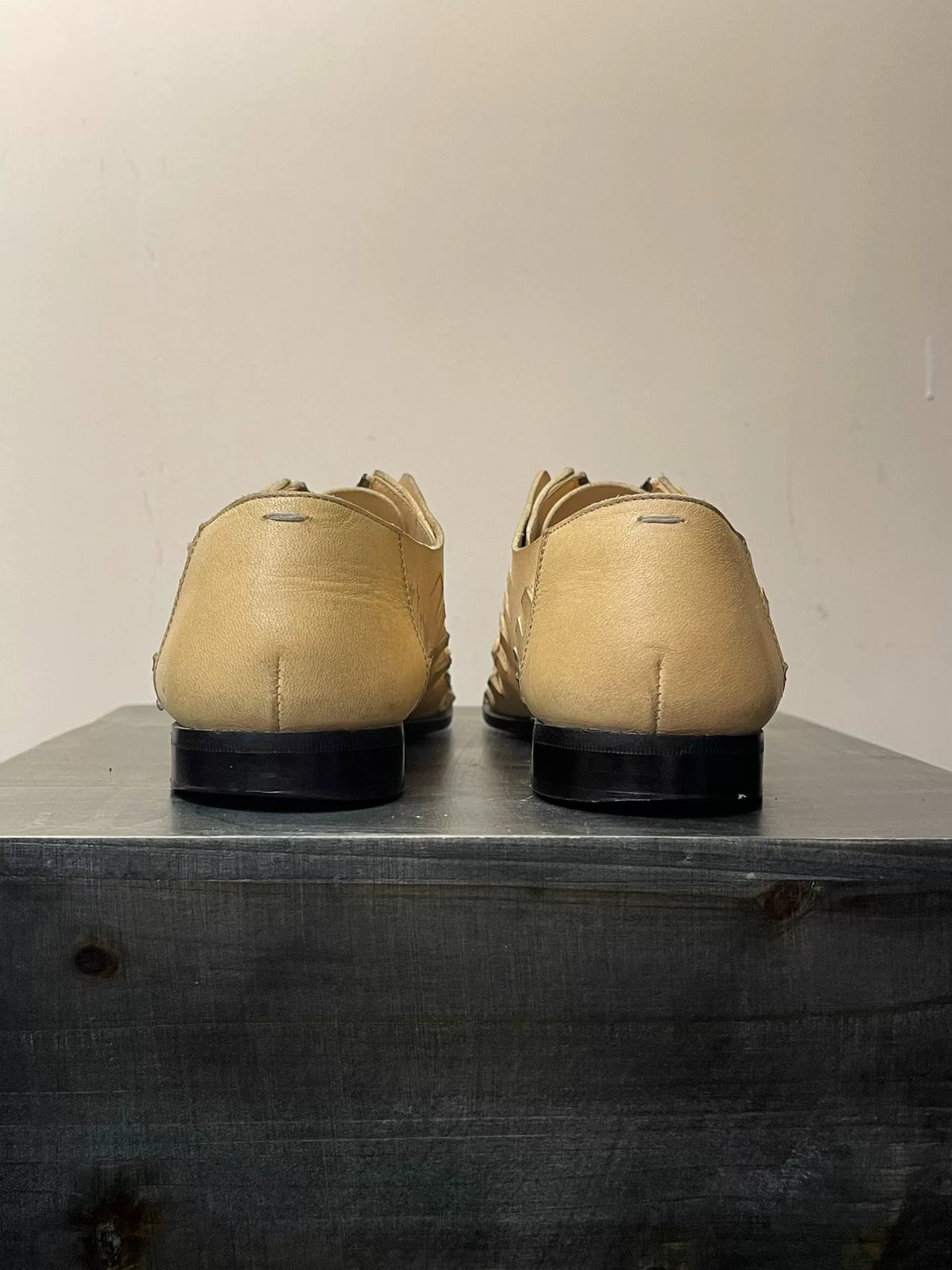 Maison Martin Margiela Cut‑out Hollow‑out Zipper Leather Shoes