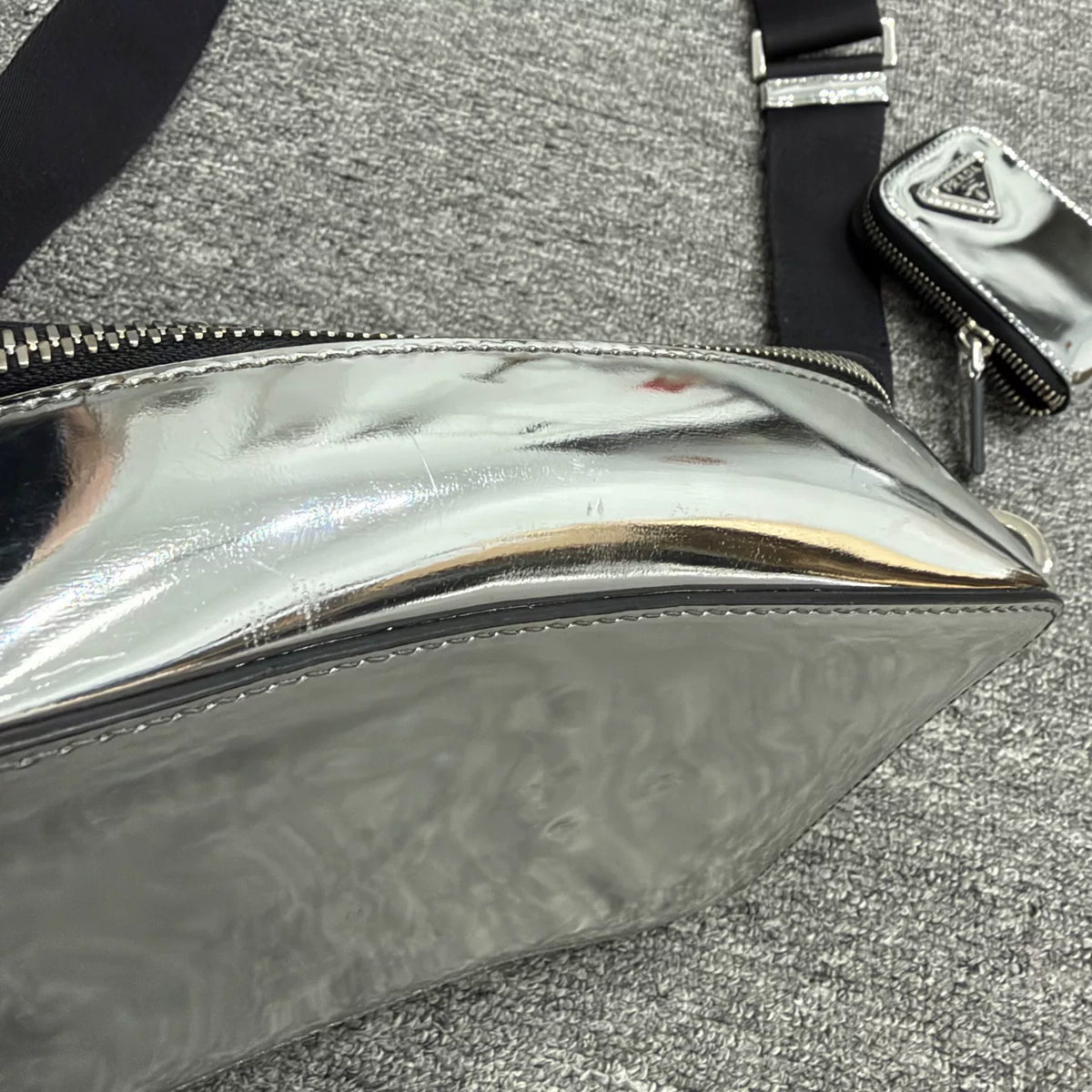 Prada Glossy Postman Shoulder Bag