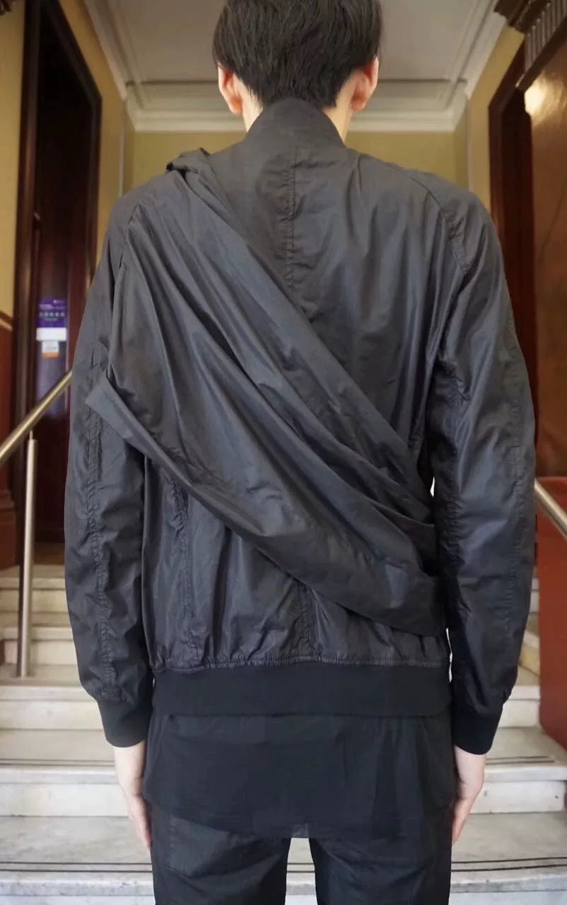 Julius SS17 Black Twist Cotton Nylon Jacket
