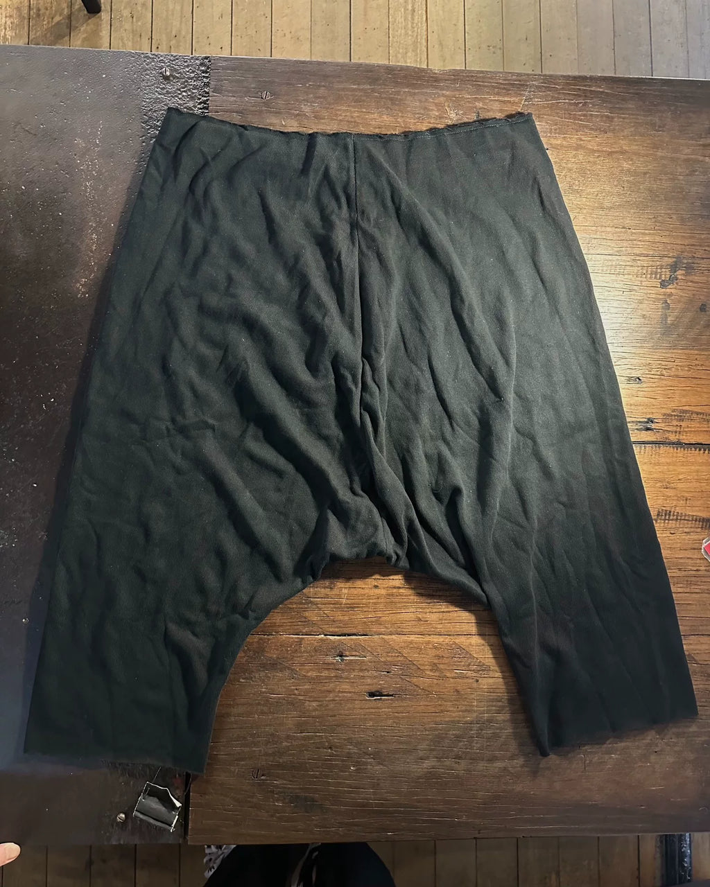 M.A+ SS17 Black Fold Closing Cotton Shorts