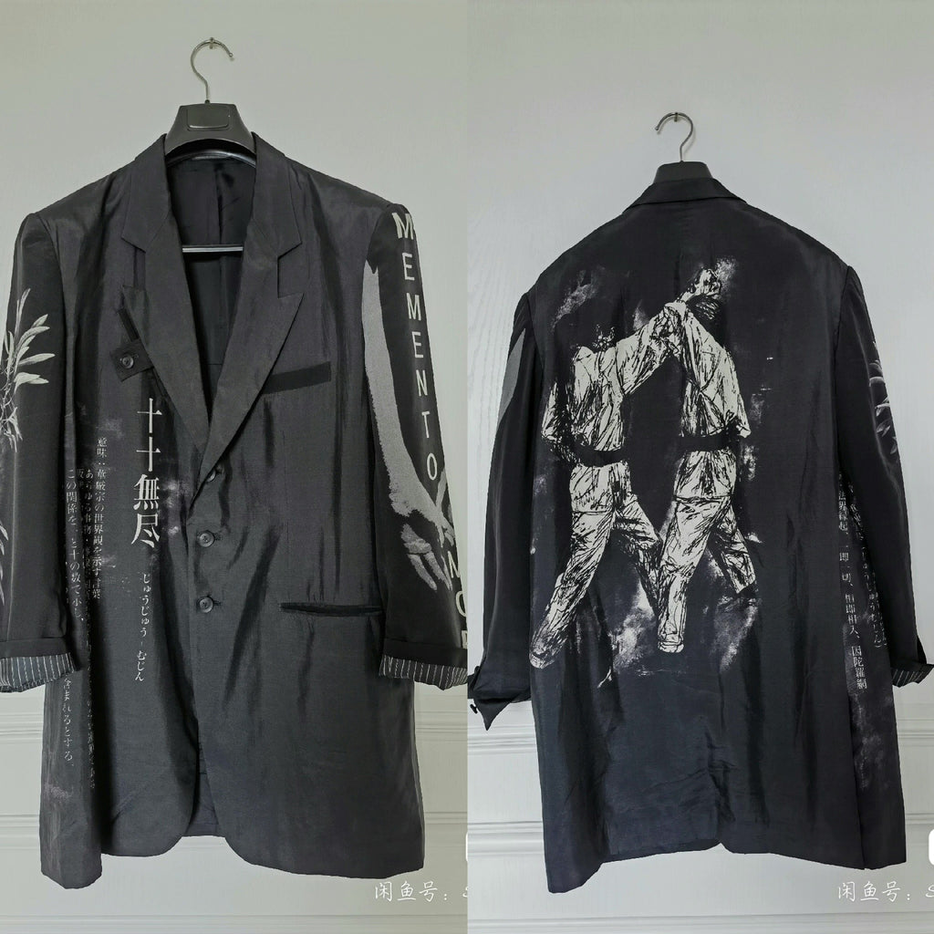 Yohji Yamamoto 23SS "Ten Endless Ephemeral Flower Hand-in-Hand" Silk Suit