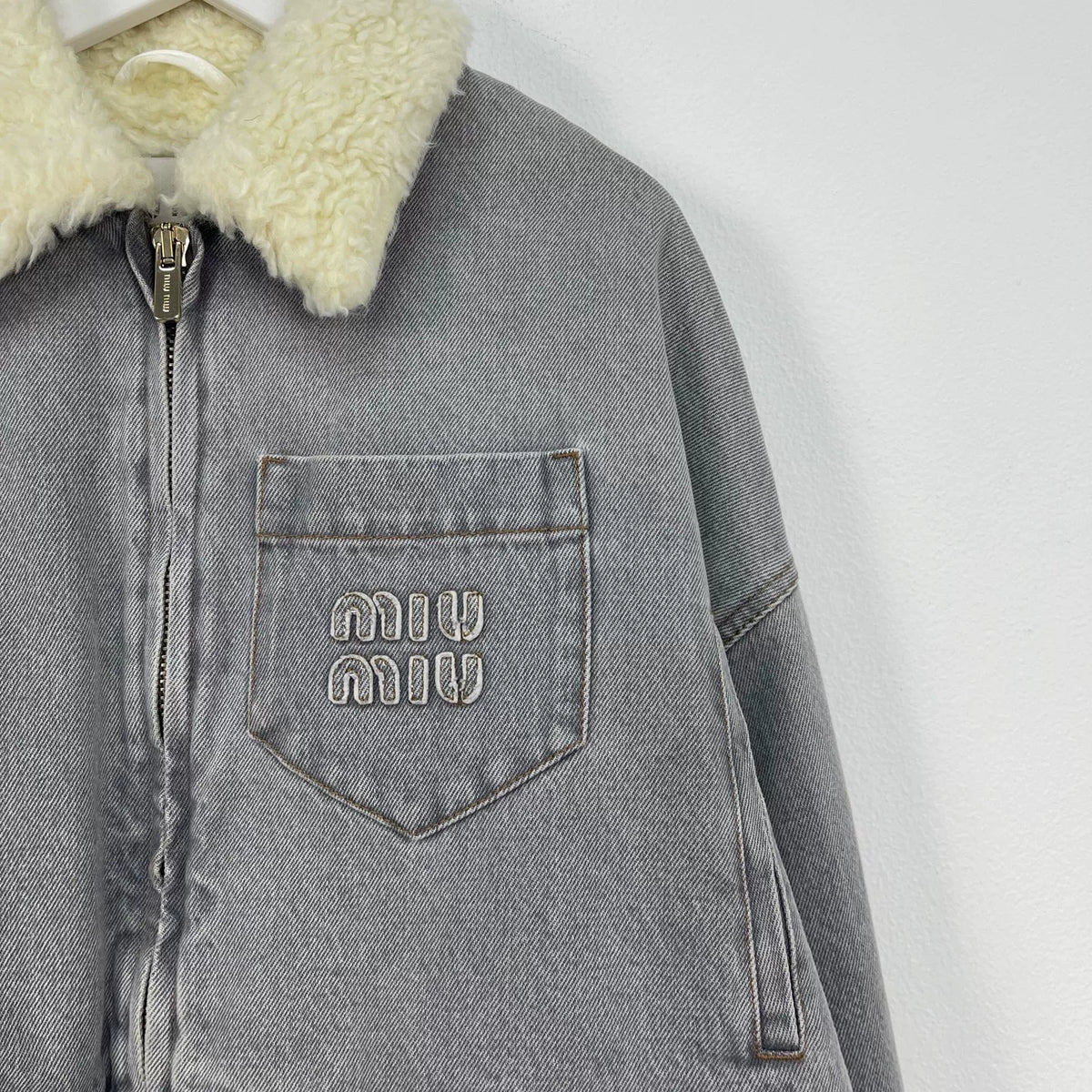 Miu Miu shearling denim jacket