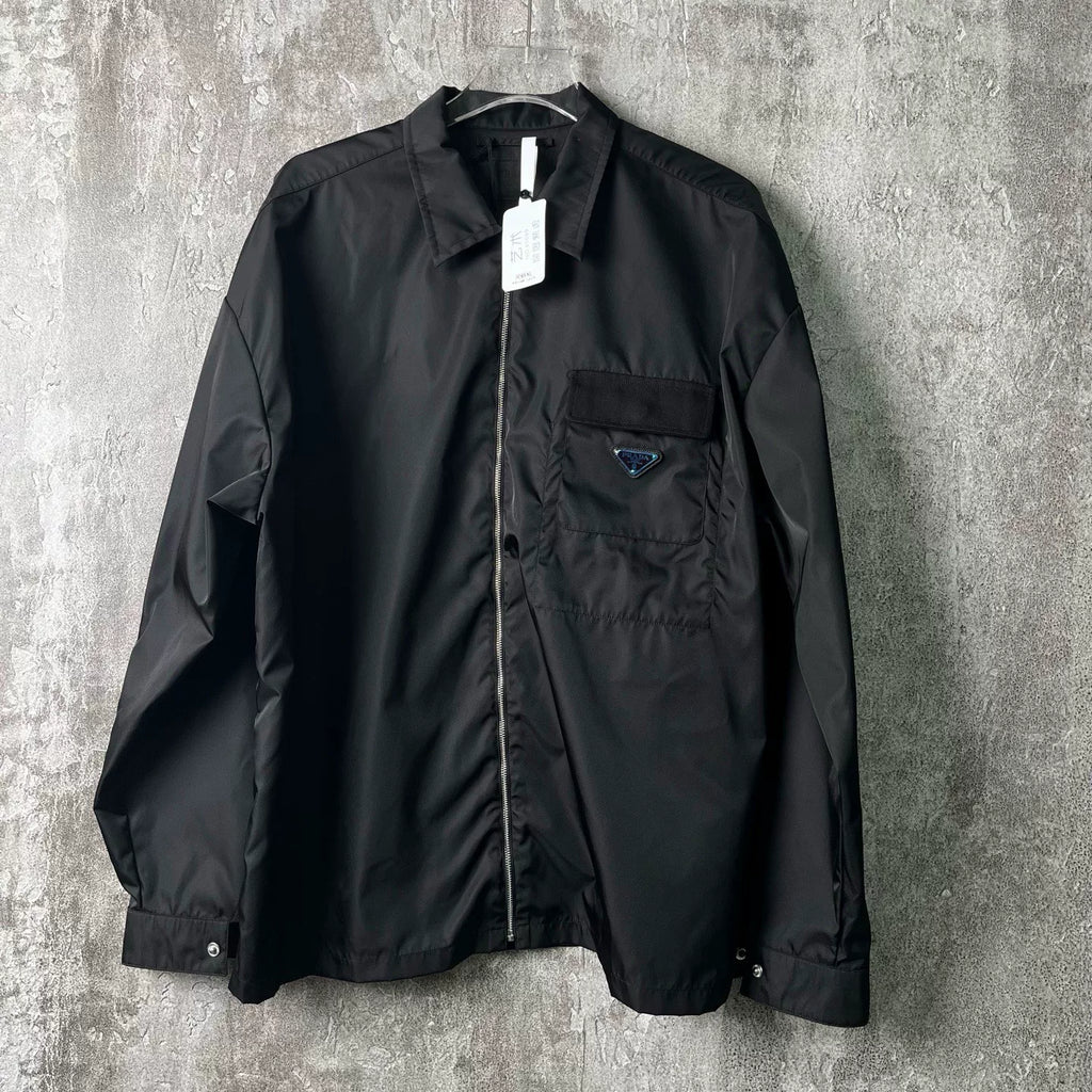 Prada Nylon Lapel Shirt Jacket