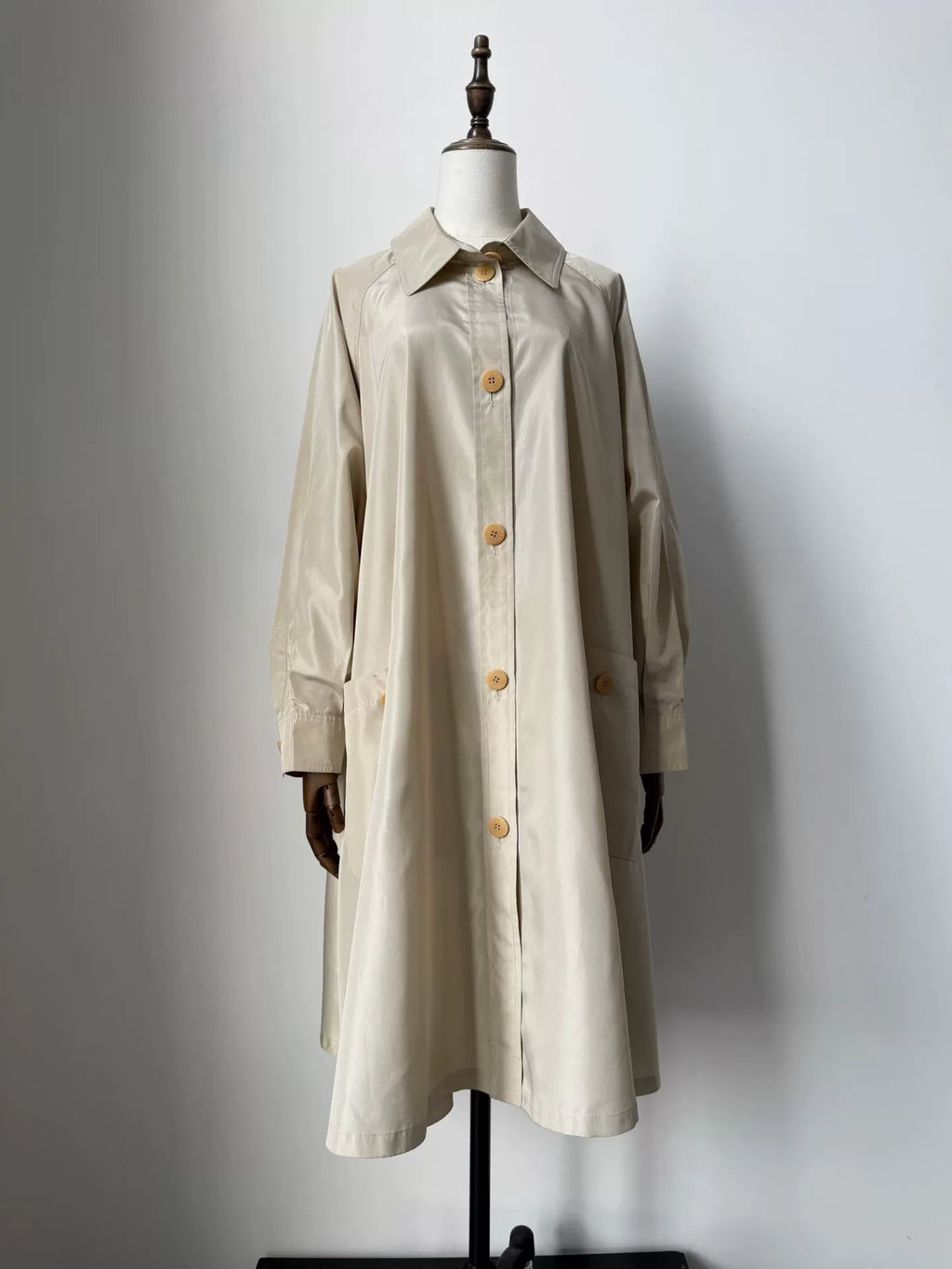 Celine 1990s Trench Beige Vintage Cape Coat