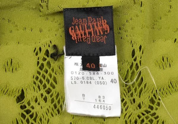 Jean Paul Gaultier Vintage Green Cut-Out Cardigan