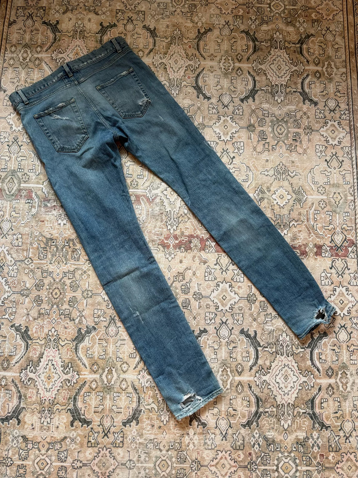 Saint Laurent Hedi D02 Distressed Jeans