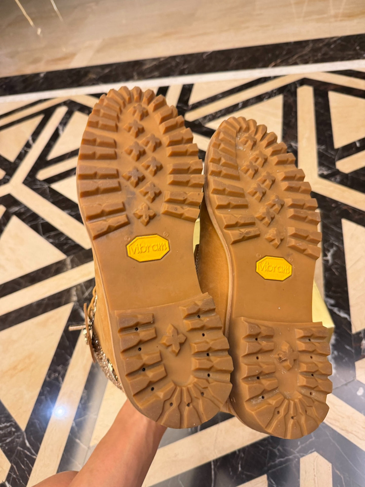 Jimmy Choo Timberland Yellow Boots