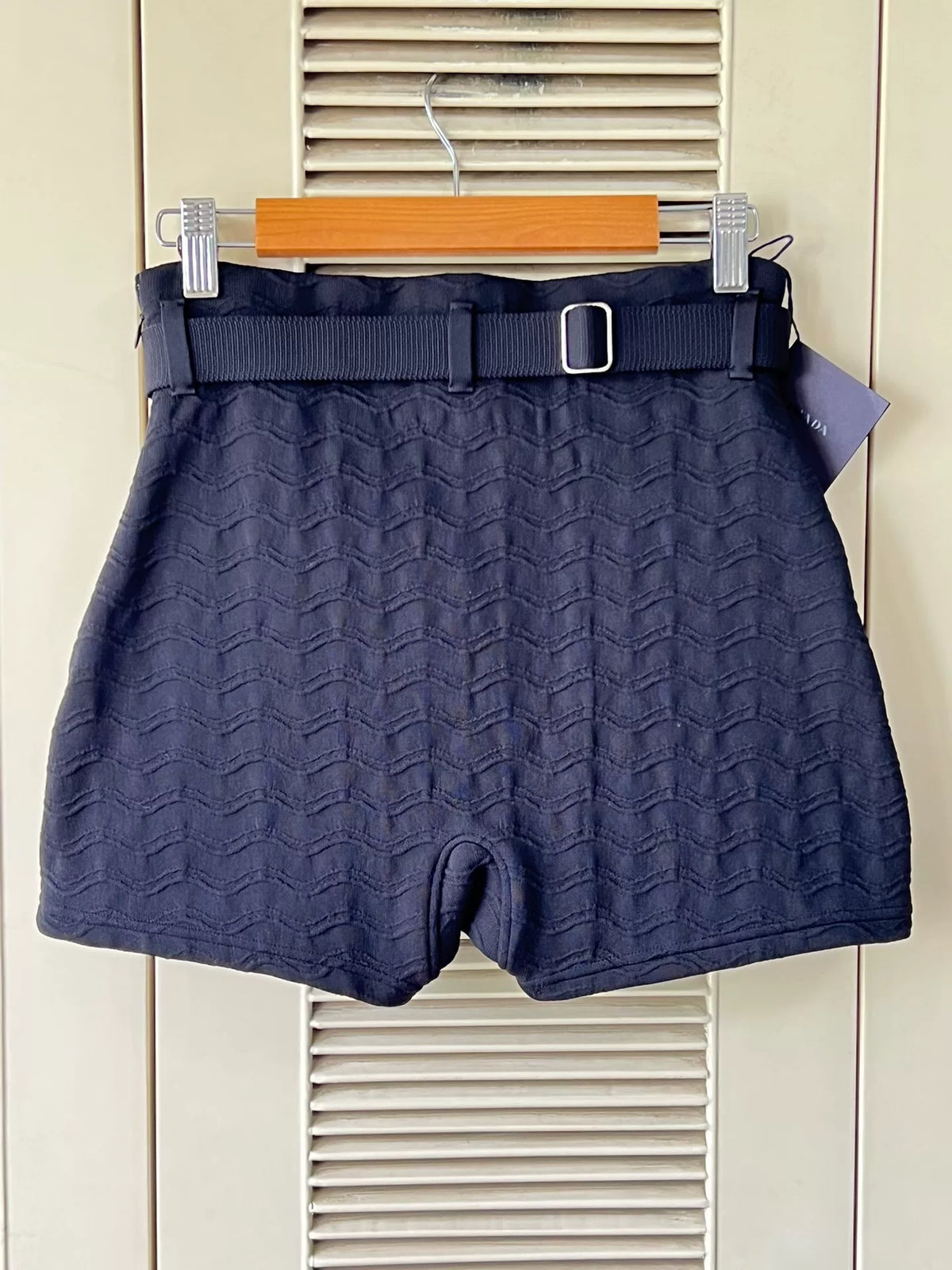 Prada black jacquard shorts