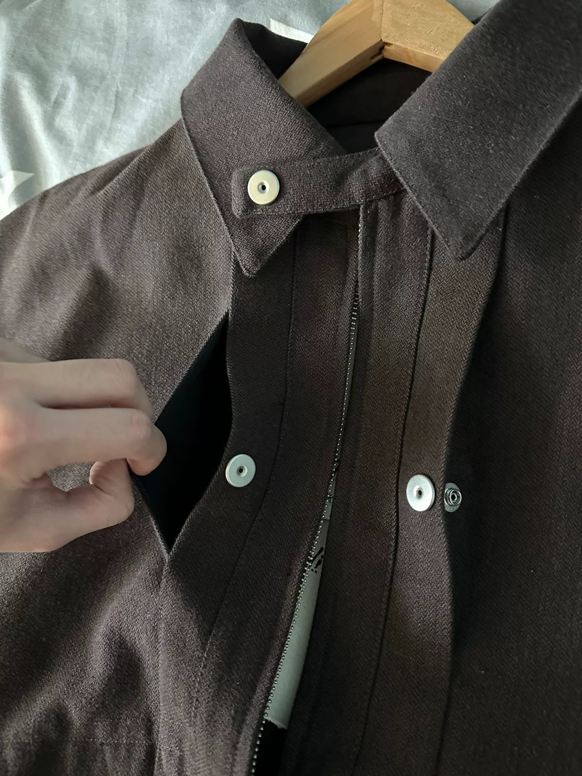 Omar Afirdi cataract blouson 24FW wool blend jacket