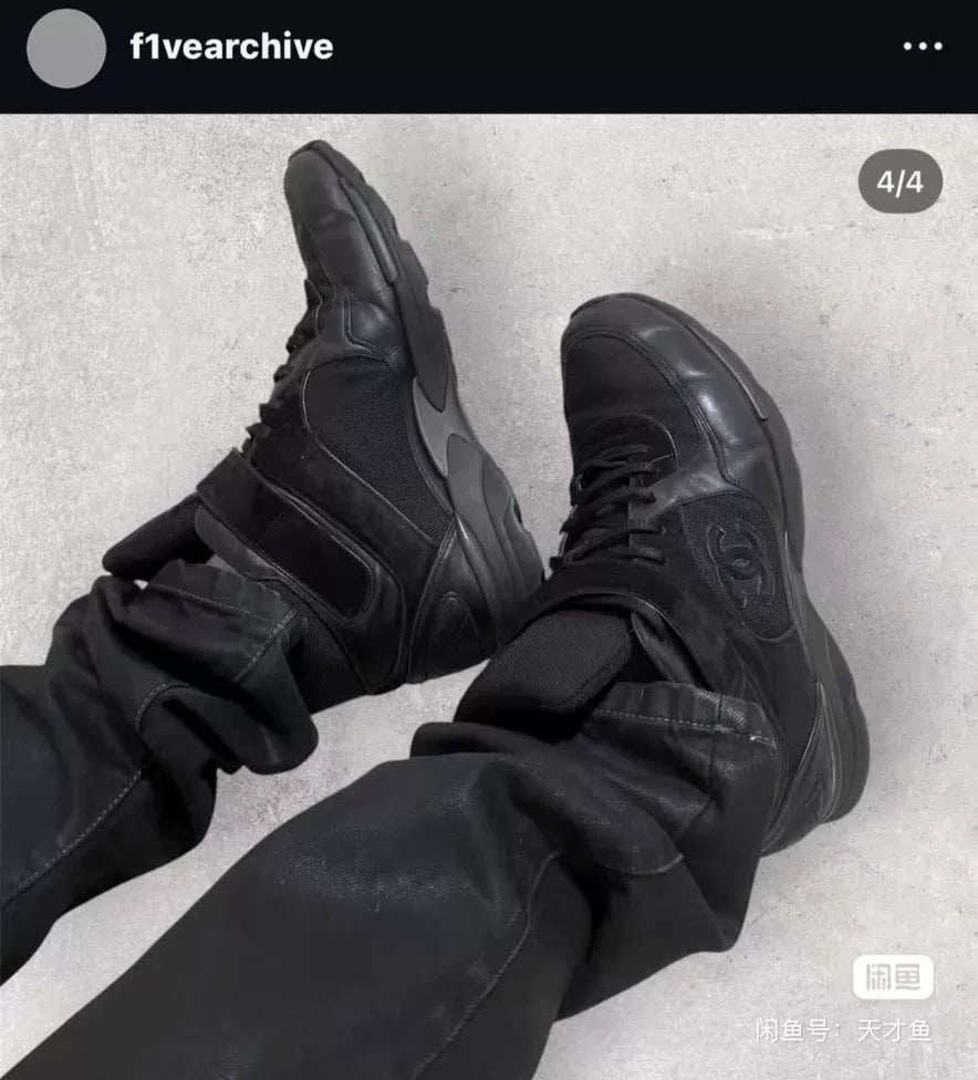 Chanel Cc Logo Black Panel Sneakers