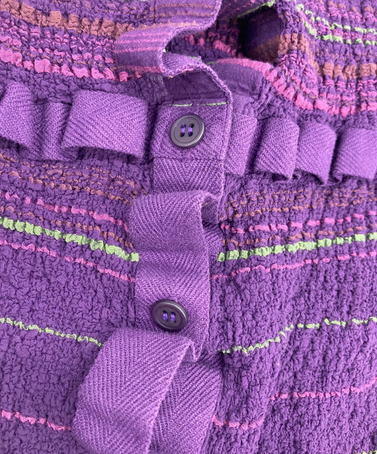 Issey Miyake Purple Pleated Sleeveless Top