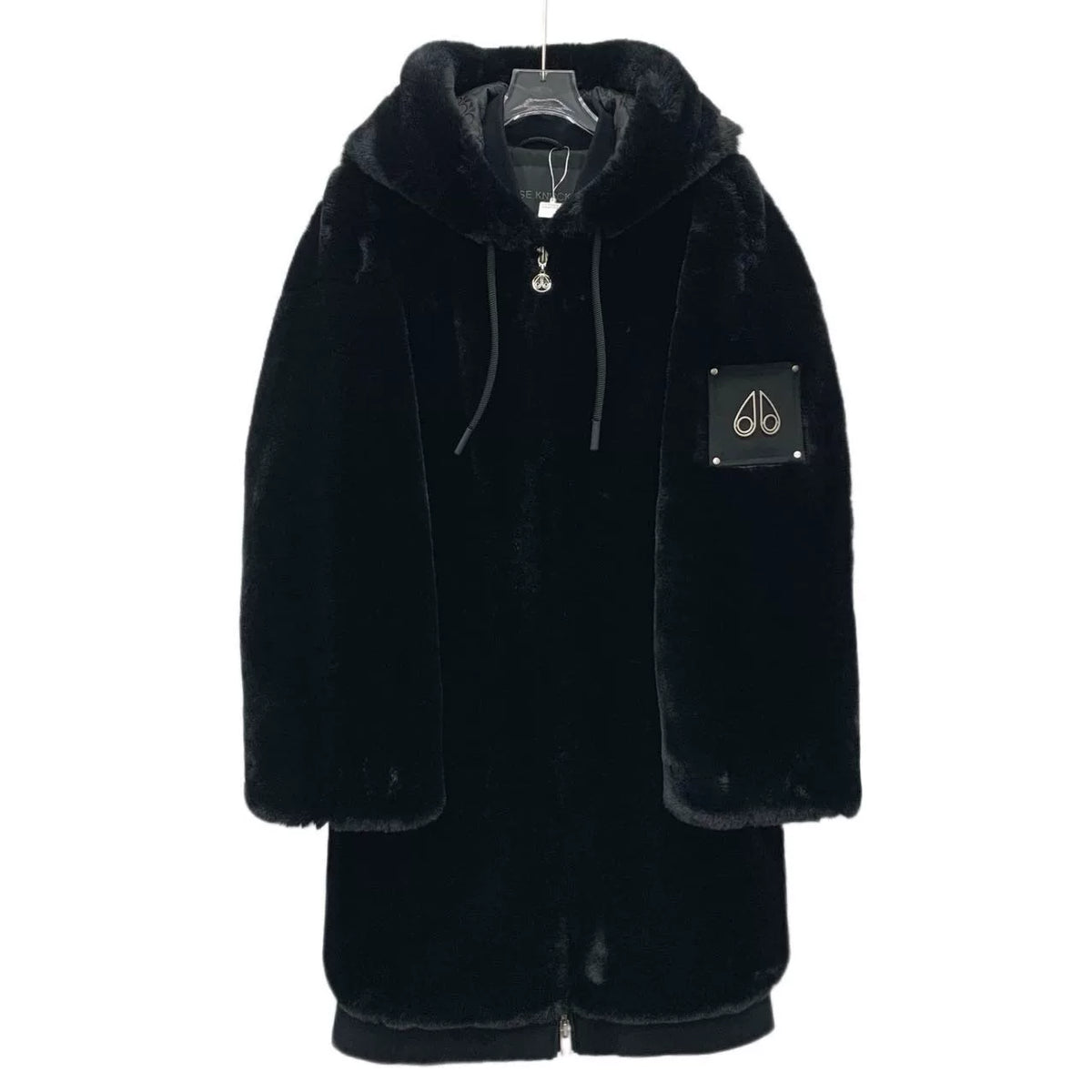 Black Knuckles Logo Hooded Drawstring Zip-Up Jacket