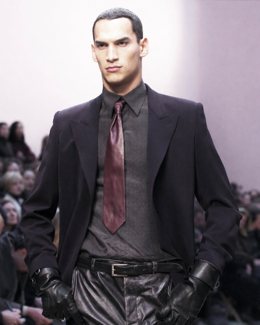 Jean Paul Gaultier Leather Cuff Blazer